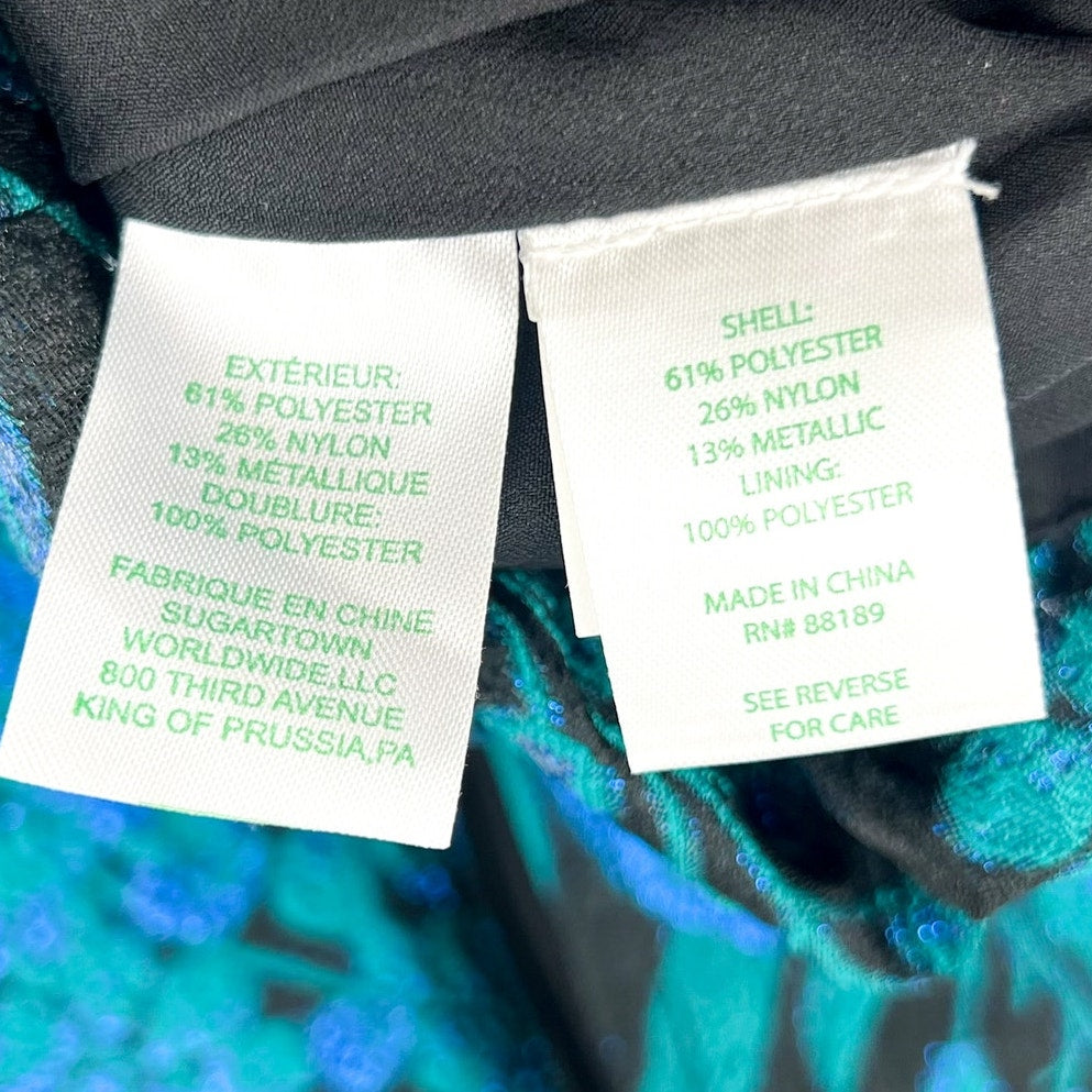 LILLY PULITZER Girls Koji Dress US 2 Deep Lagoon Berry Wild Metallic Brocade NWT