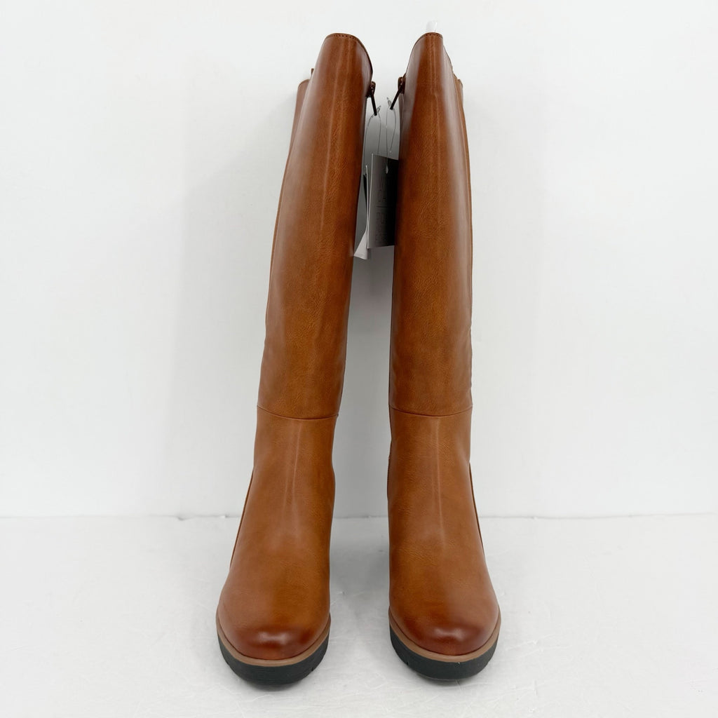 SOUL Naturalizer Women Adrian Knee High Boots US 7.5 M EU 38 Wide Calf Brown NIB