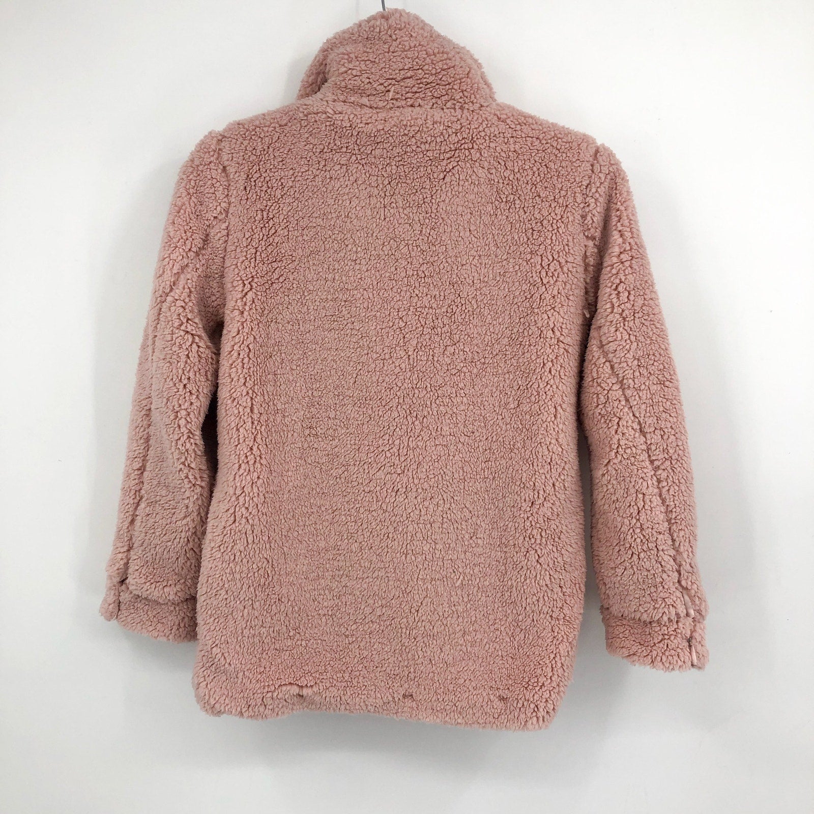 BARDOT JUNIOR Girl's Milly Soft Teddy Jacket XL US 14 Pink Musk Faux Fur NWT