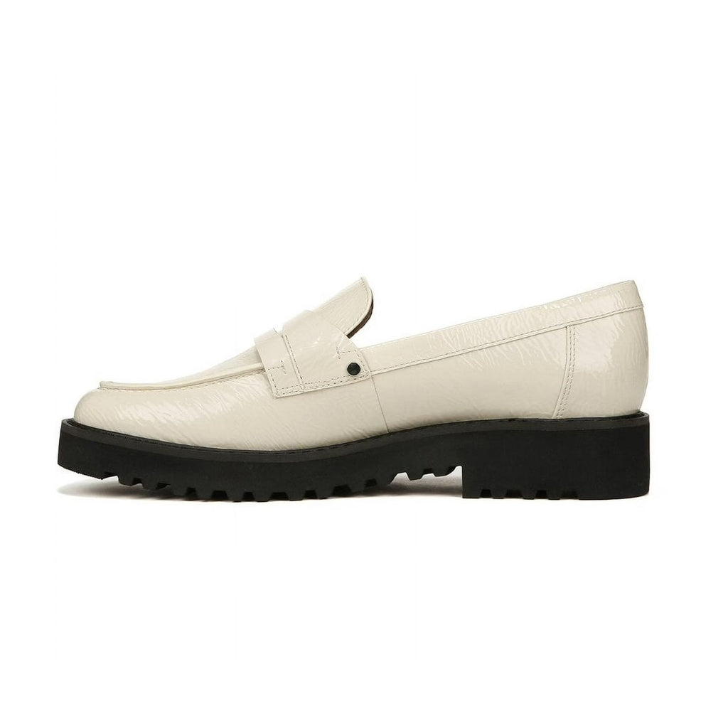 Franco Sarto Womens Cassandra Loafers US 10 Cream White Vegan Patent Leather NIB