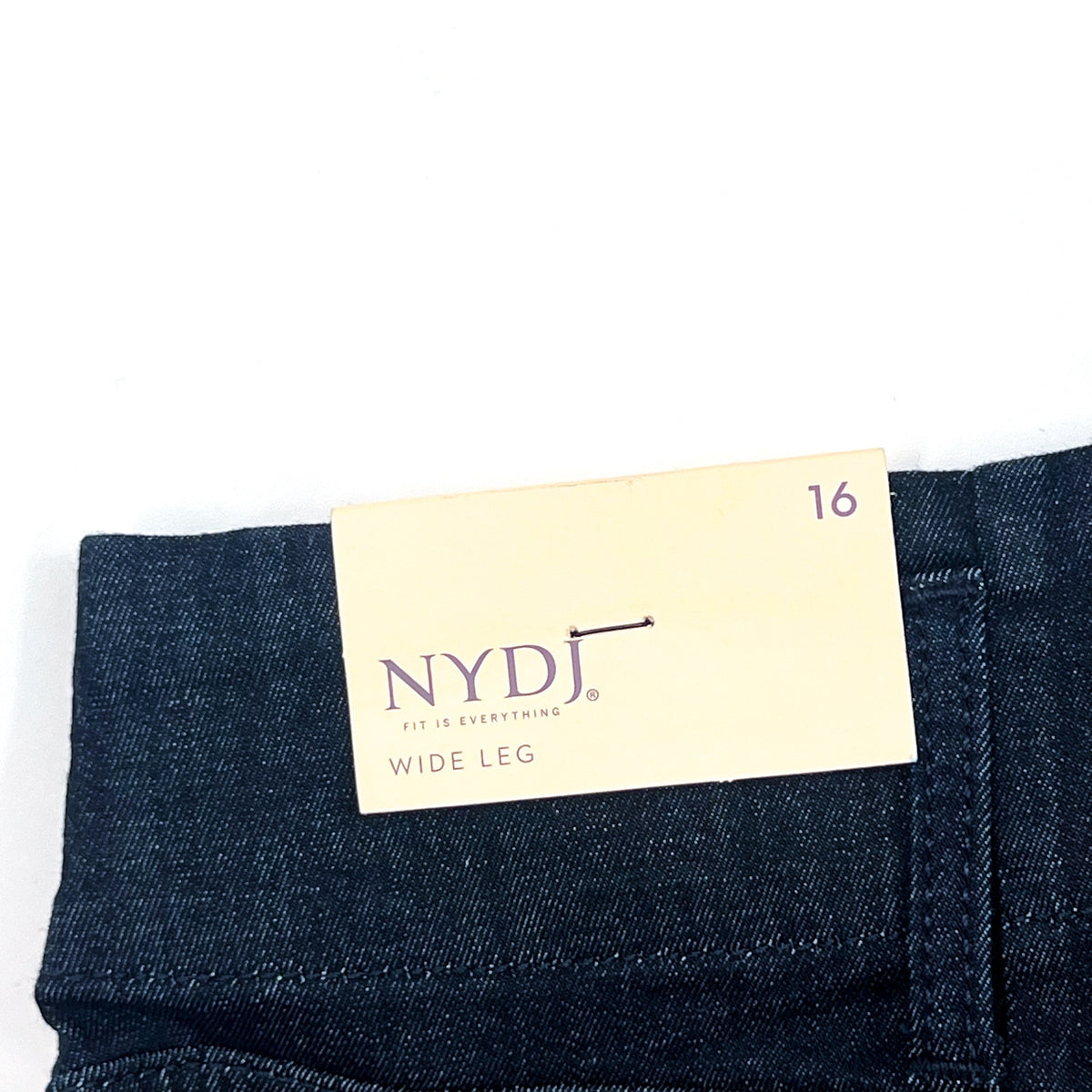 NYDJ Women's Mona Wide Leg Ankle Trouser Jeans Size 16 Deep Blue Rinse NWT