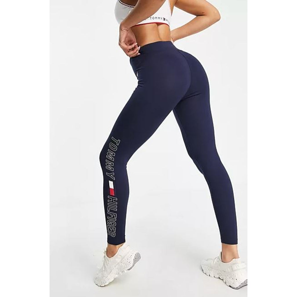 Tommy Hilfiger Womens Active Leggings XXS Navy Blue High Rise Full Length NWT