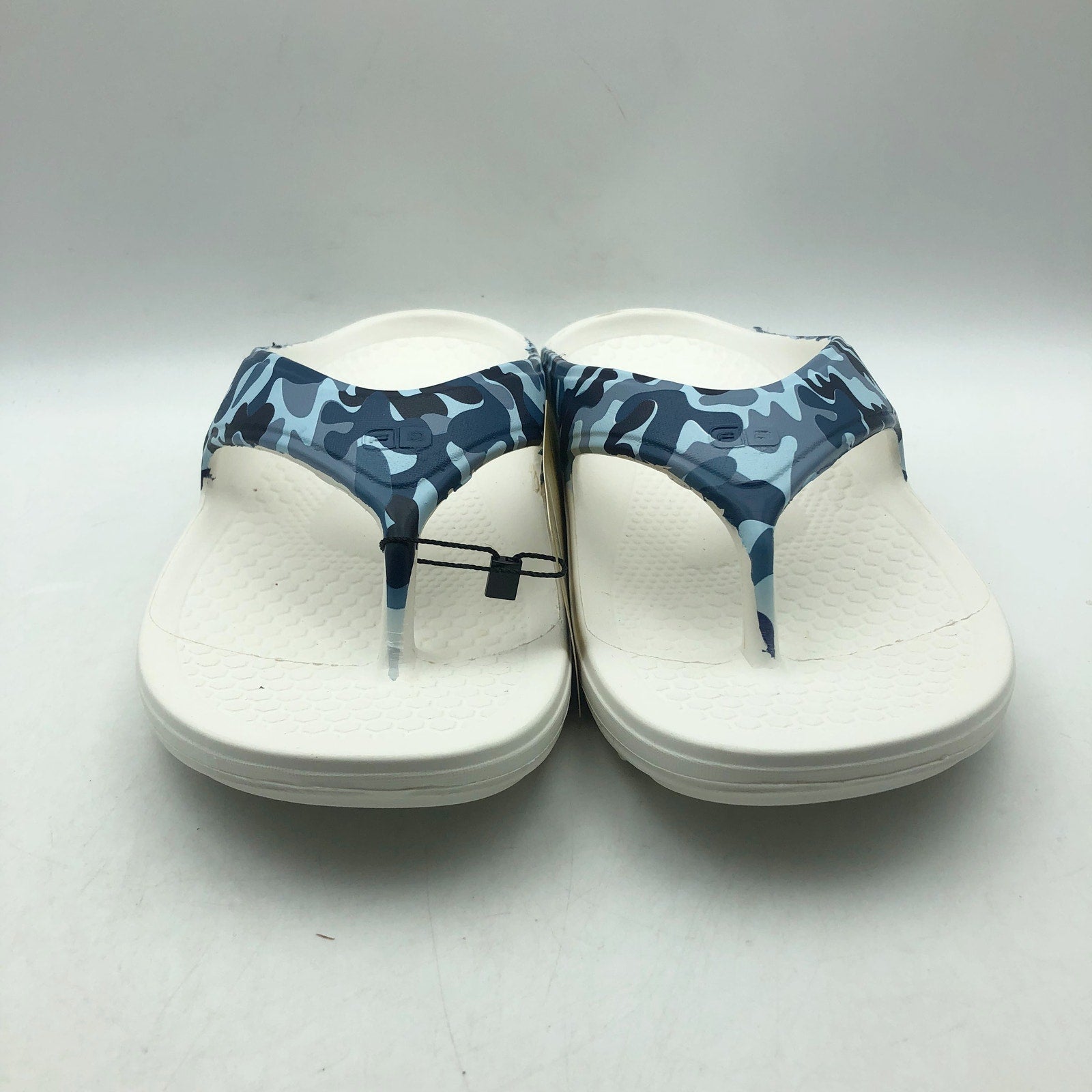 Spenco Womens Fusion 2 Supportive Slide Sandals 10 Wide Blue Camo Flip Flop NWOB