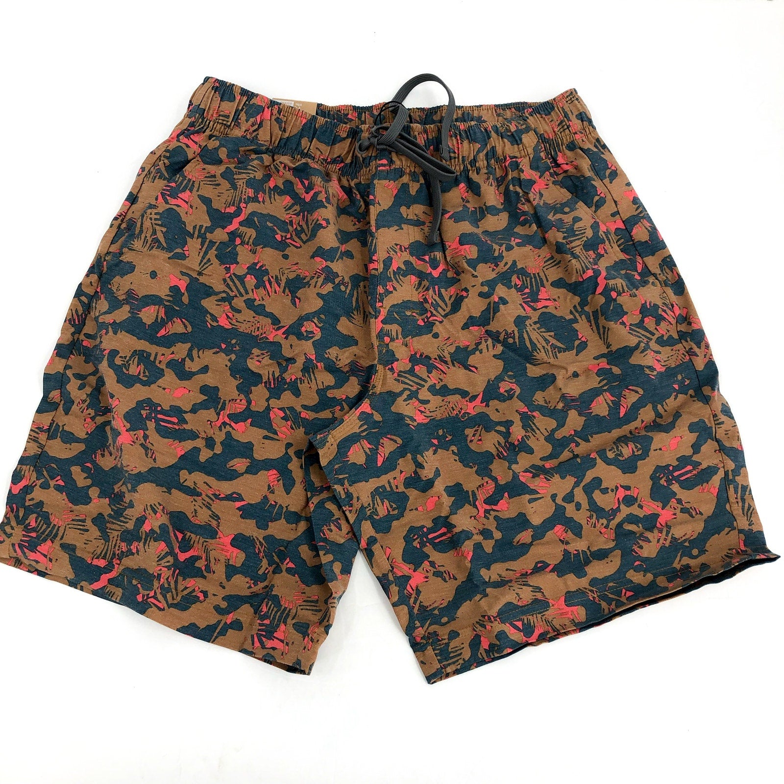 PRANA Men's Metric Board Short Large Brown Fresca Camo 8" Inseam NWT