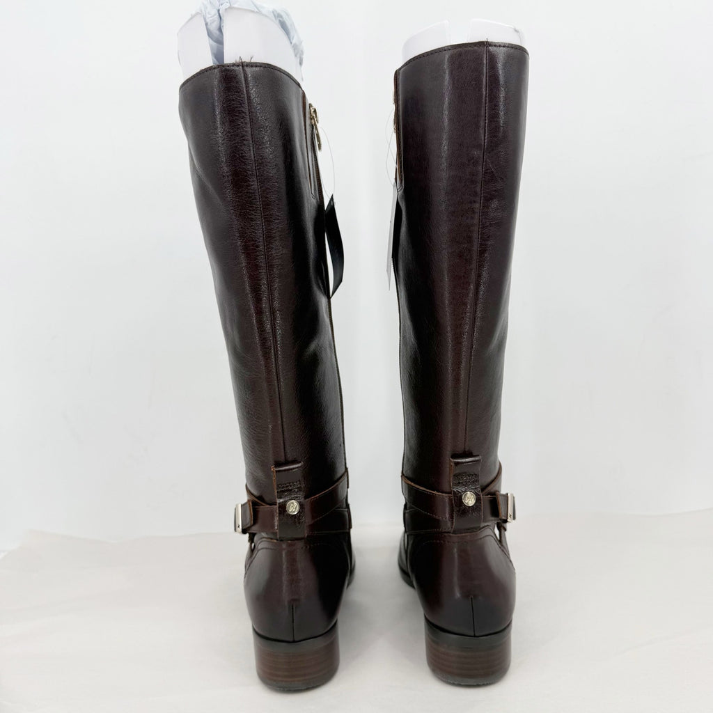 Naturalizer Womens Rena Knee High Boot 10 Wide Wide Calf Brown Leather NIB