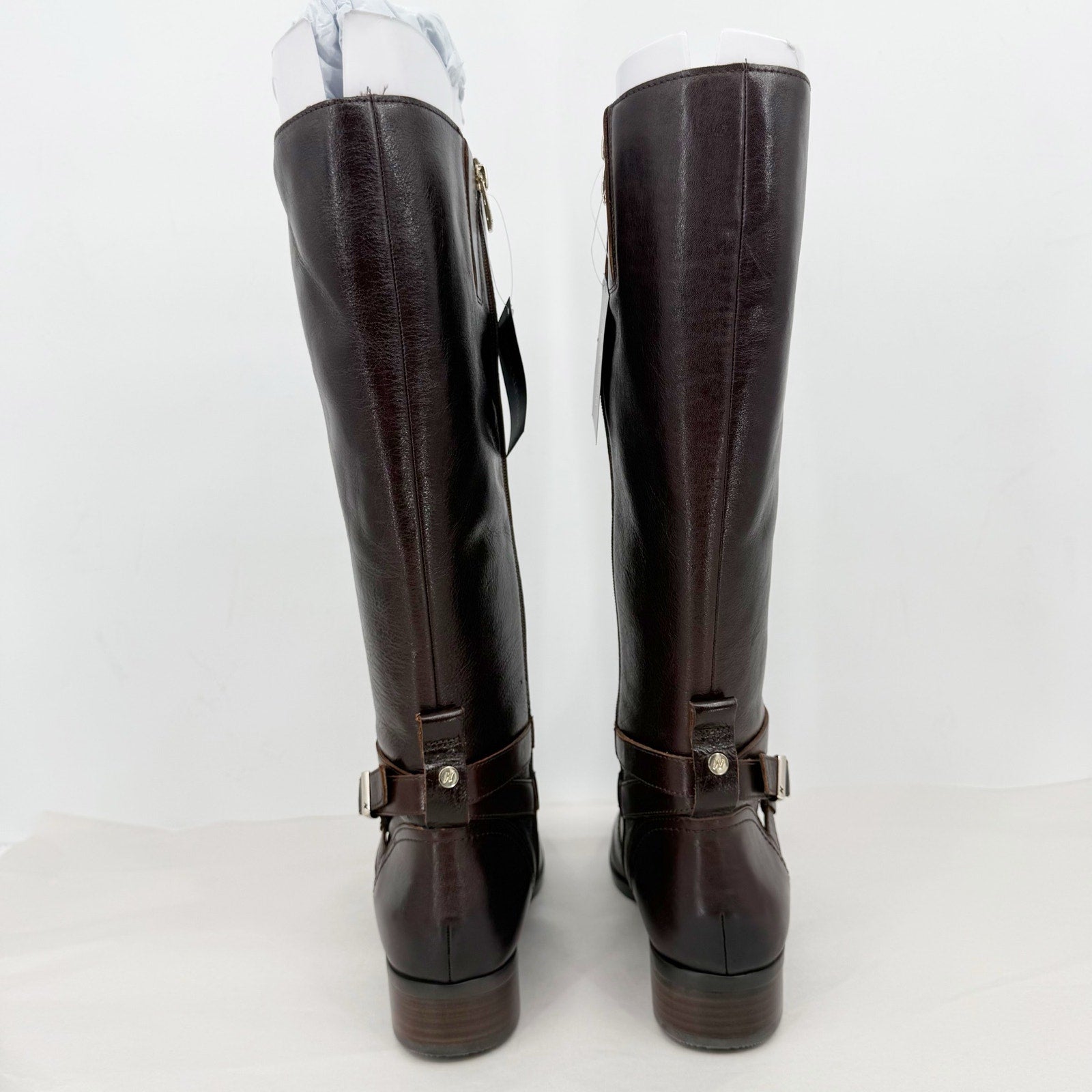 Naturalizer Womens Rena Knee High Boot 10 Wide Wide Calf Brown Leather NIB