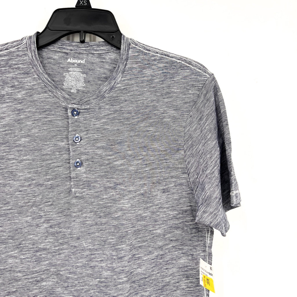 ABOUND Men's Jersey Slub Henley Tee XS Navy Blue White Short Sleeve Cotton NWT