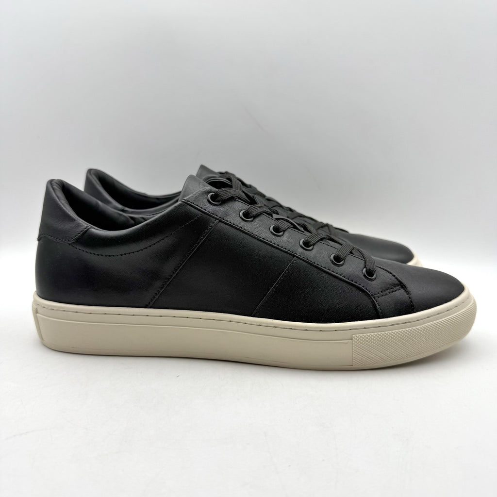 Born Mens Reserve Low Top Sneaker US 9.5 M EU 42.5 Black Leather Lace-Up NIB
