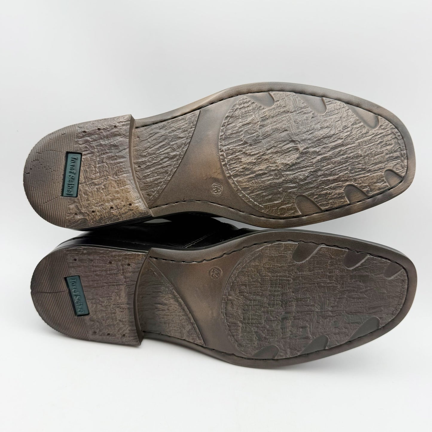 Josef Seibel Mens Douglas Loafers EU 43 US 9.5-10 Black Leather Slip on NWOB