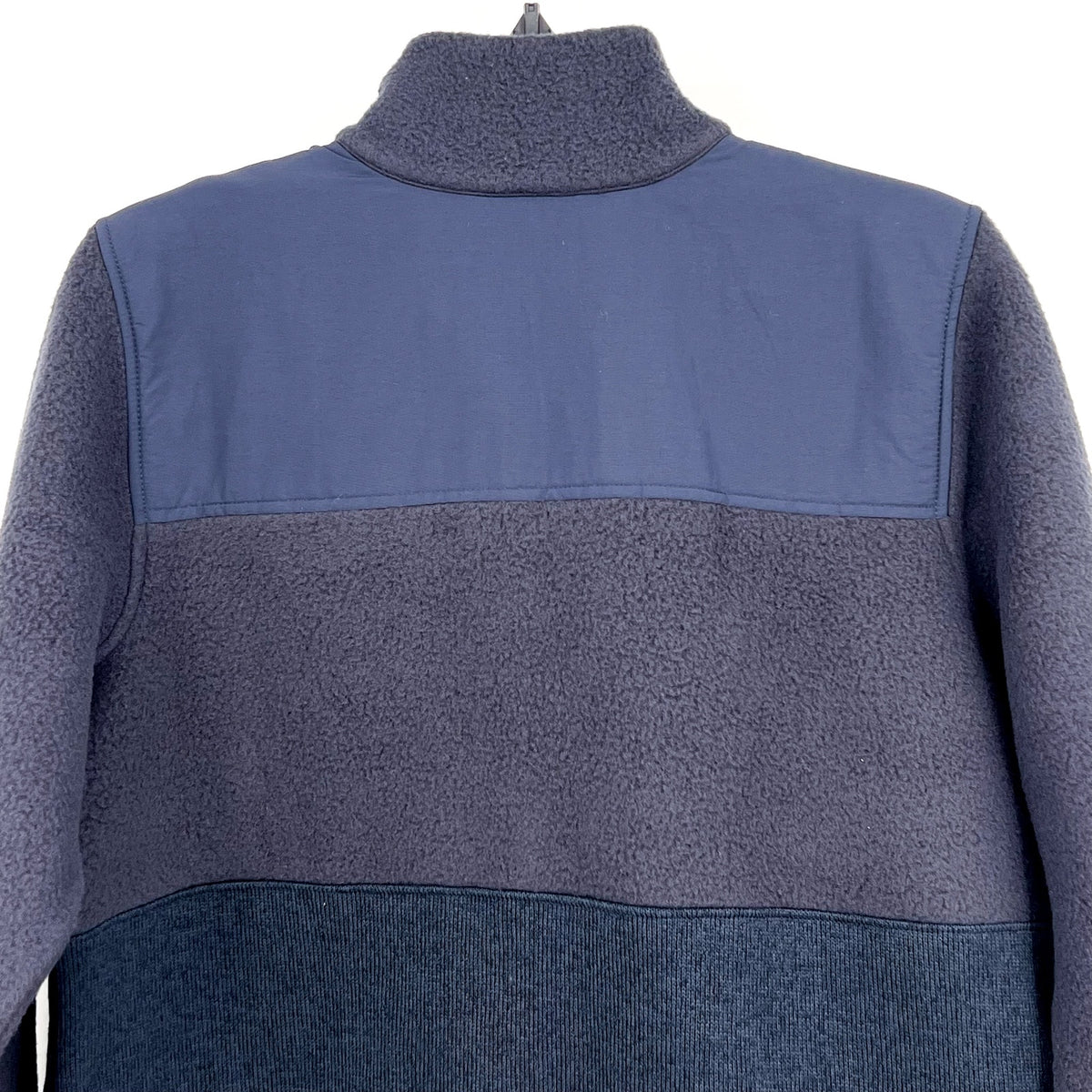 L.L. BEAN Men's Fleece Sherpa Hybrid Fleece Pullover Large Carbon Navy Blue NWT