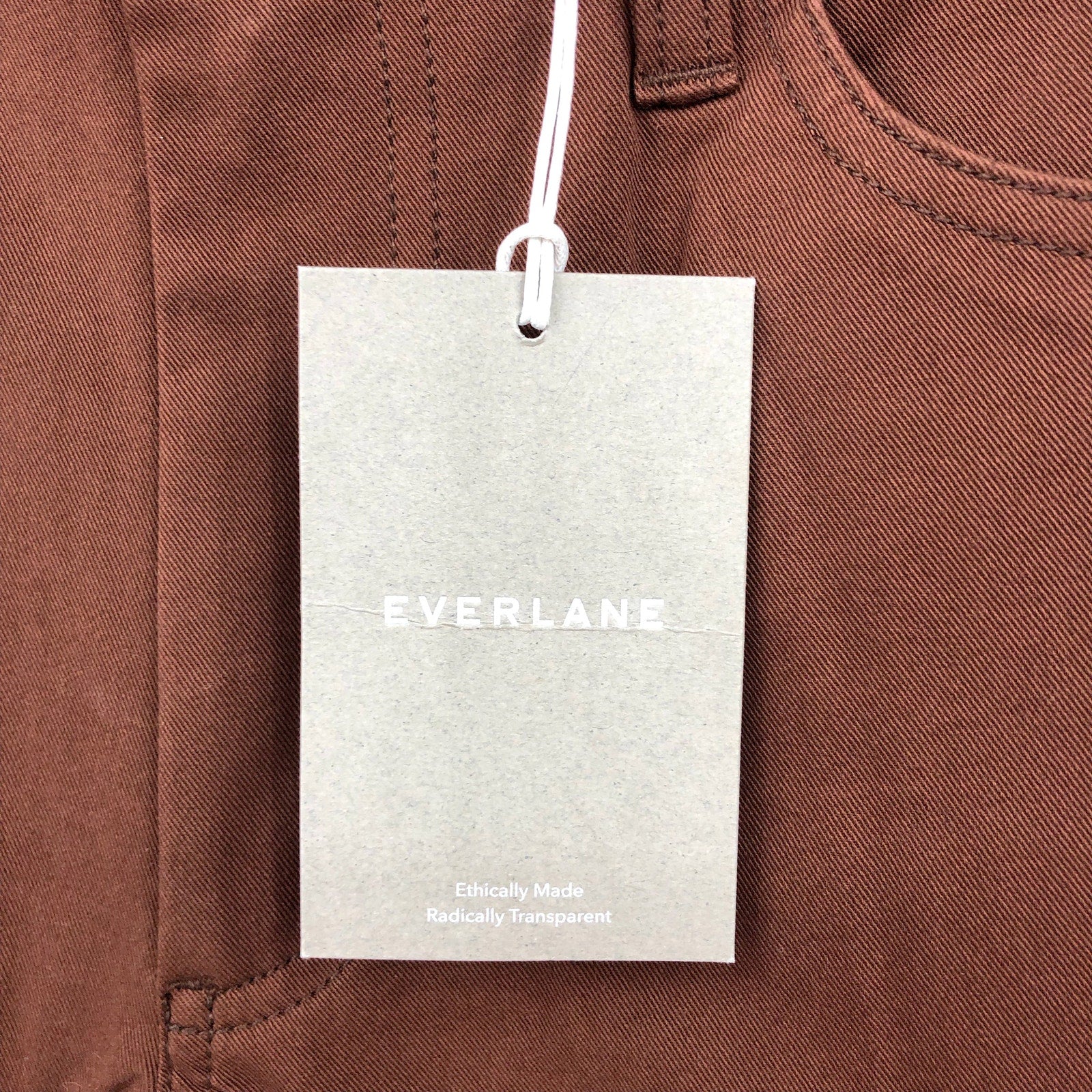 EVERLANE Men's Performance Pant 31x32 Brown Slim Fit Uniform 5-Pocket NWT