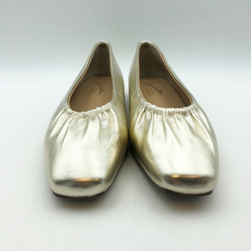 Seychelles Womens Little Things Flats US 7.5 EU 38 Platinum Gold Leather NWOB