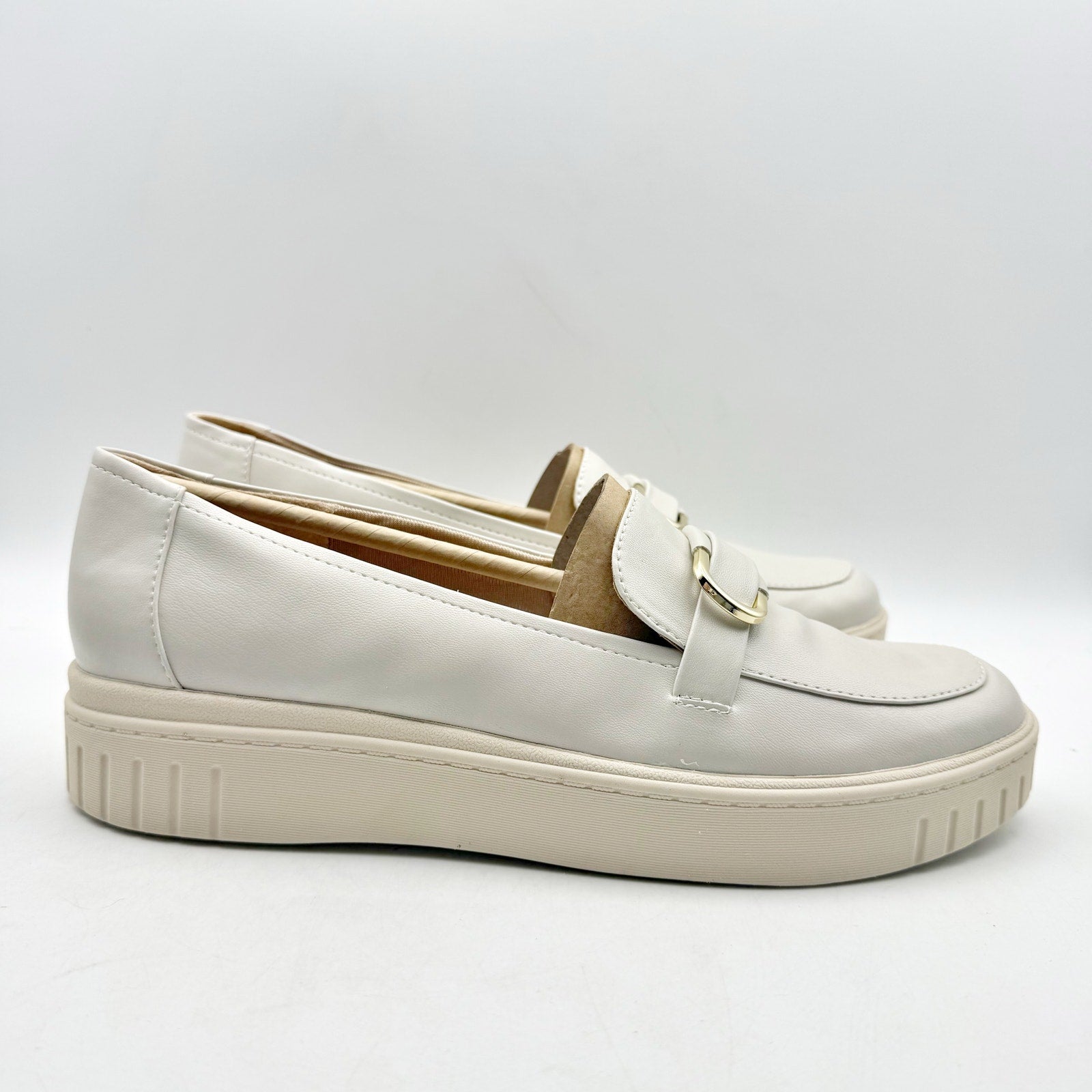 LifeStride Womens Genevabit Loafers US 11 M EU 42 Bone Off White NIB