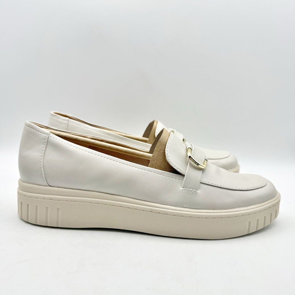 LifeStride Womens Genevabit Loafers Size 11 M EU 42 Bone Off White NIB