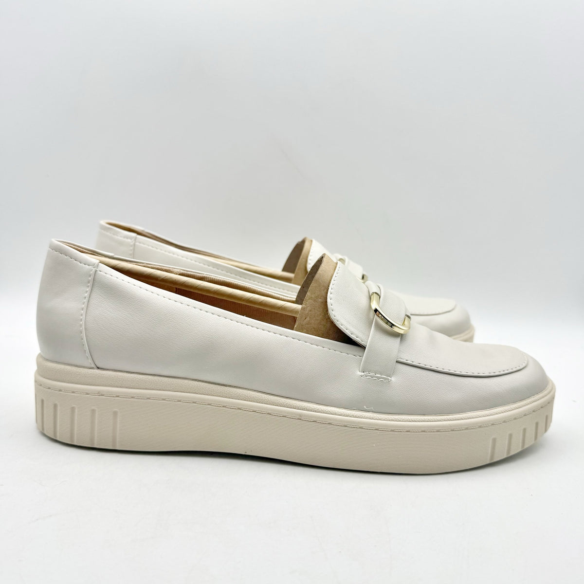 LifeStride Womens Genevabit Loafers Size 11 M EU 42 Bone Off White NIB