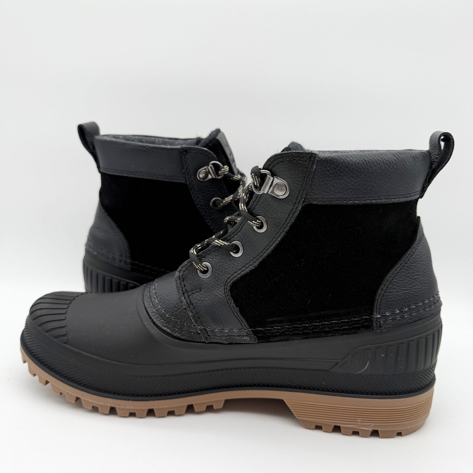 Kamik Mens Hemlock Lo Winter Boots US 8 Black Leather Waterproof Insulated NIB