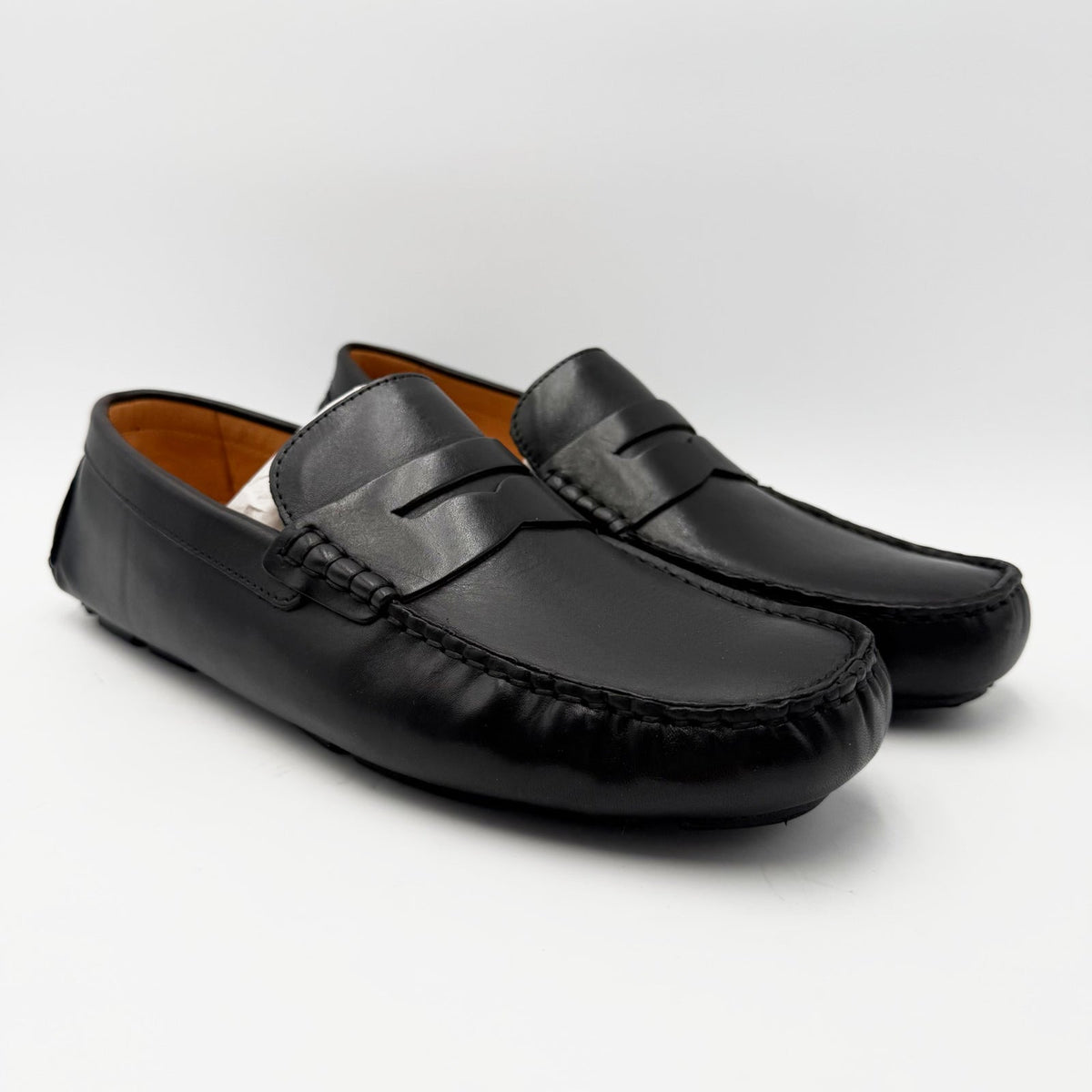 Vince Camuto Mens Vitzroy Penny Driver Loafers Size 10 EU 43 Black Leather NIB