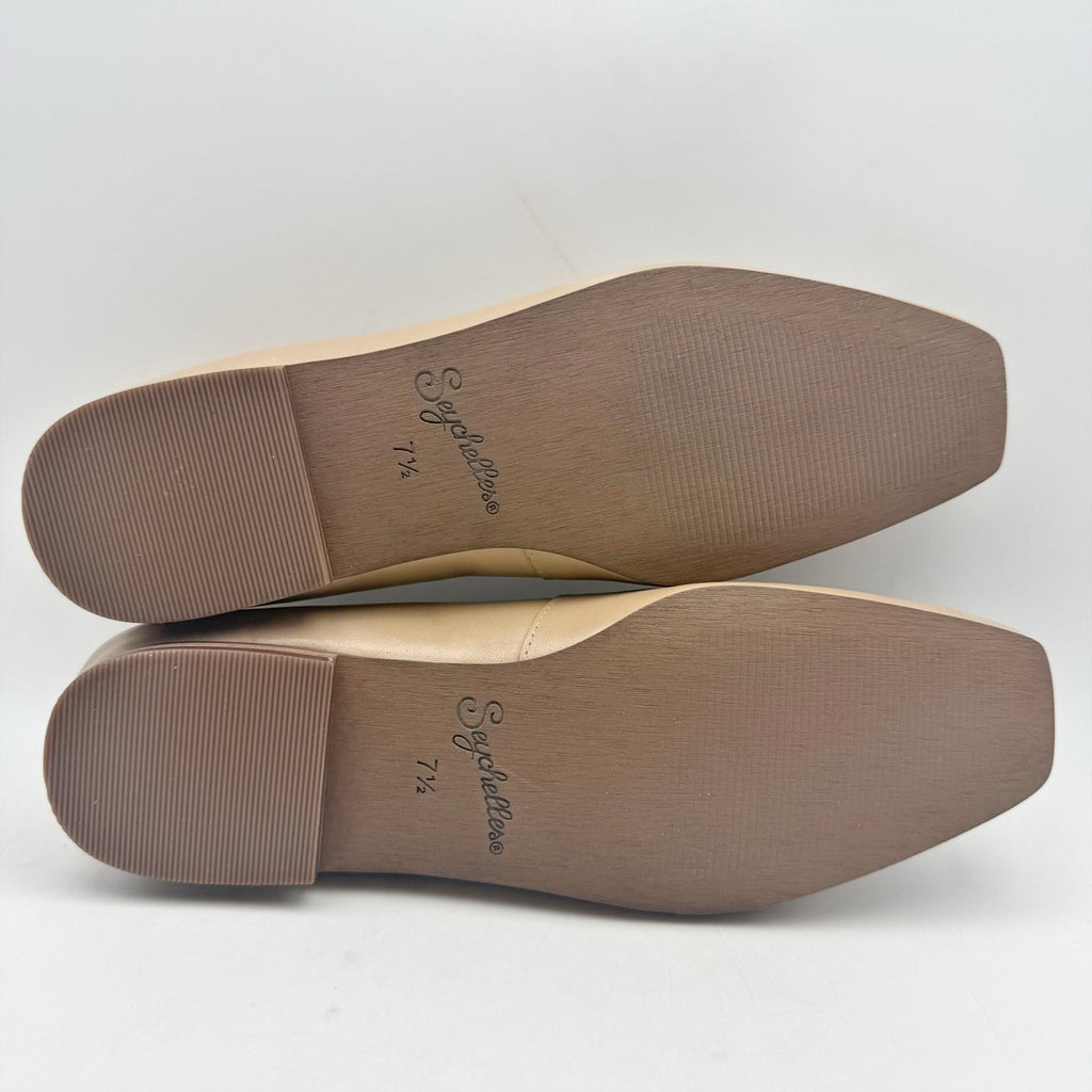 Seychelles Womens Little Things Flats Size 7.5 EU 38 Beige Tan Leather NWOB