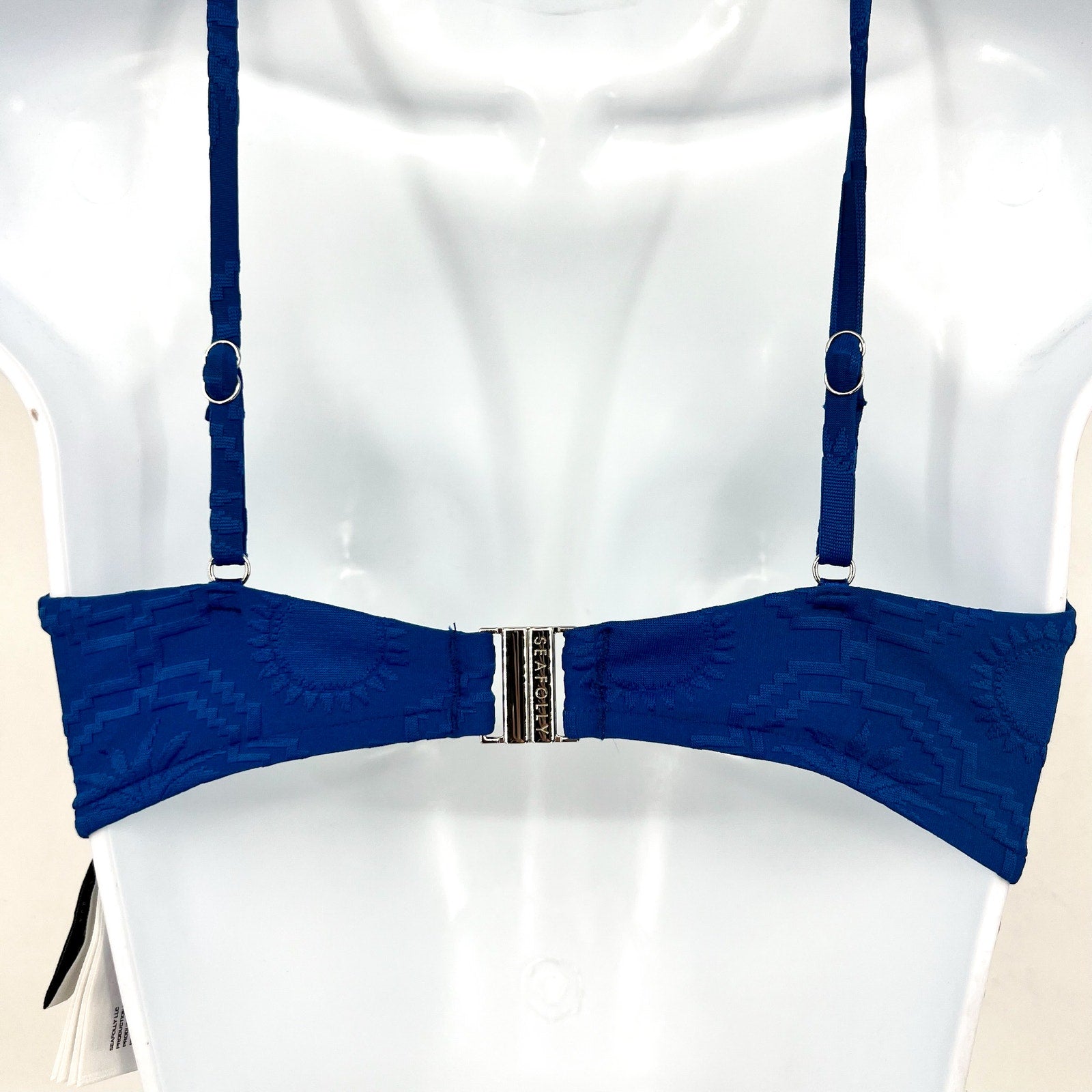 SEAFOLLY Women's Oasis Twist Bralette Bikini Top Size 6 Blue Ultramarine NWOT