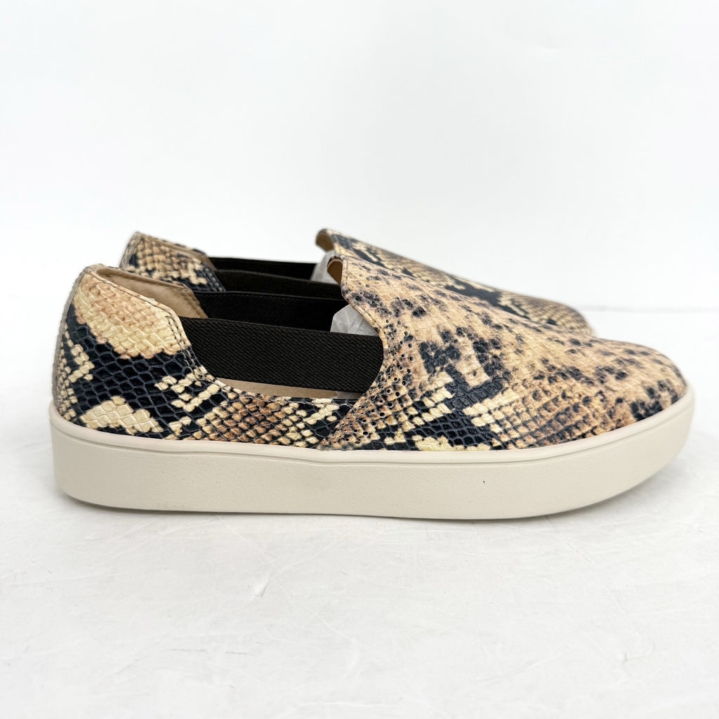 Spenco Womens Parker Low Sneakers US 7.5 M EU 38 Snake Tan Black Slip In NIB