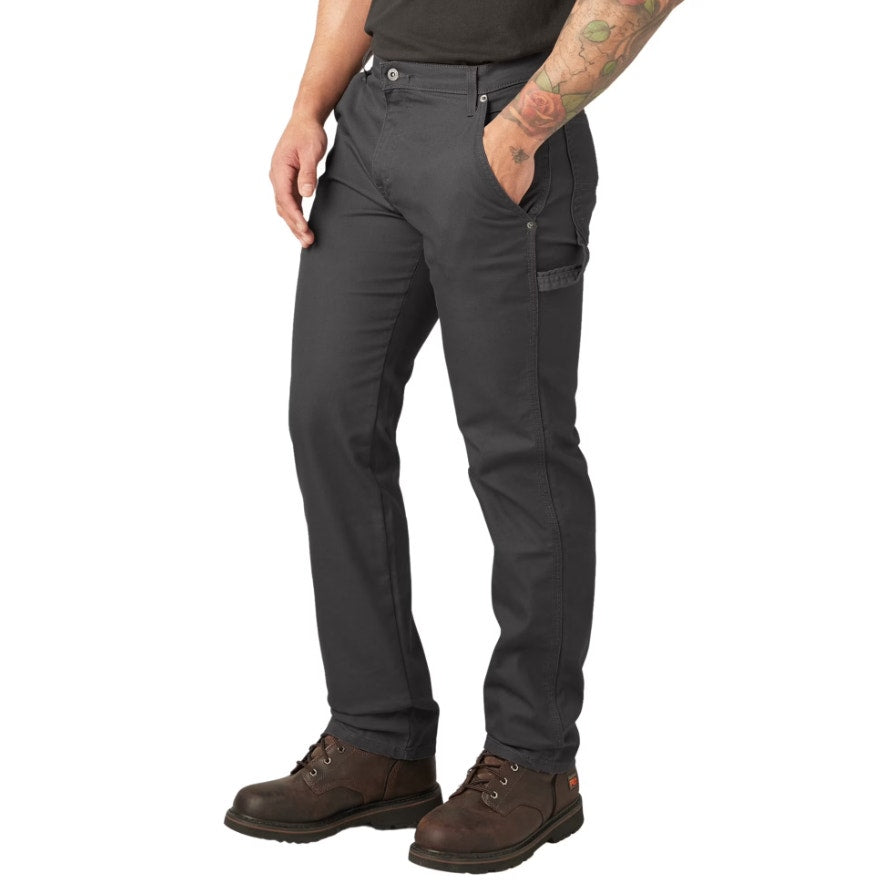 DICKIES Men's Duck Carpenter Pants 42x30 Gray Slate Regular Fit Stretch NWT