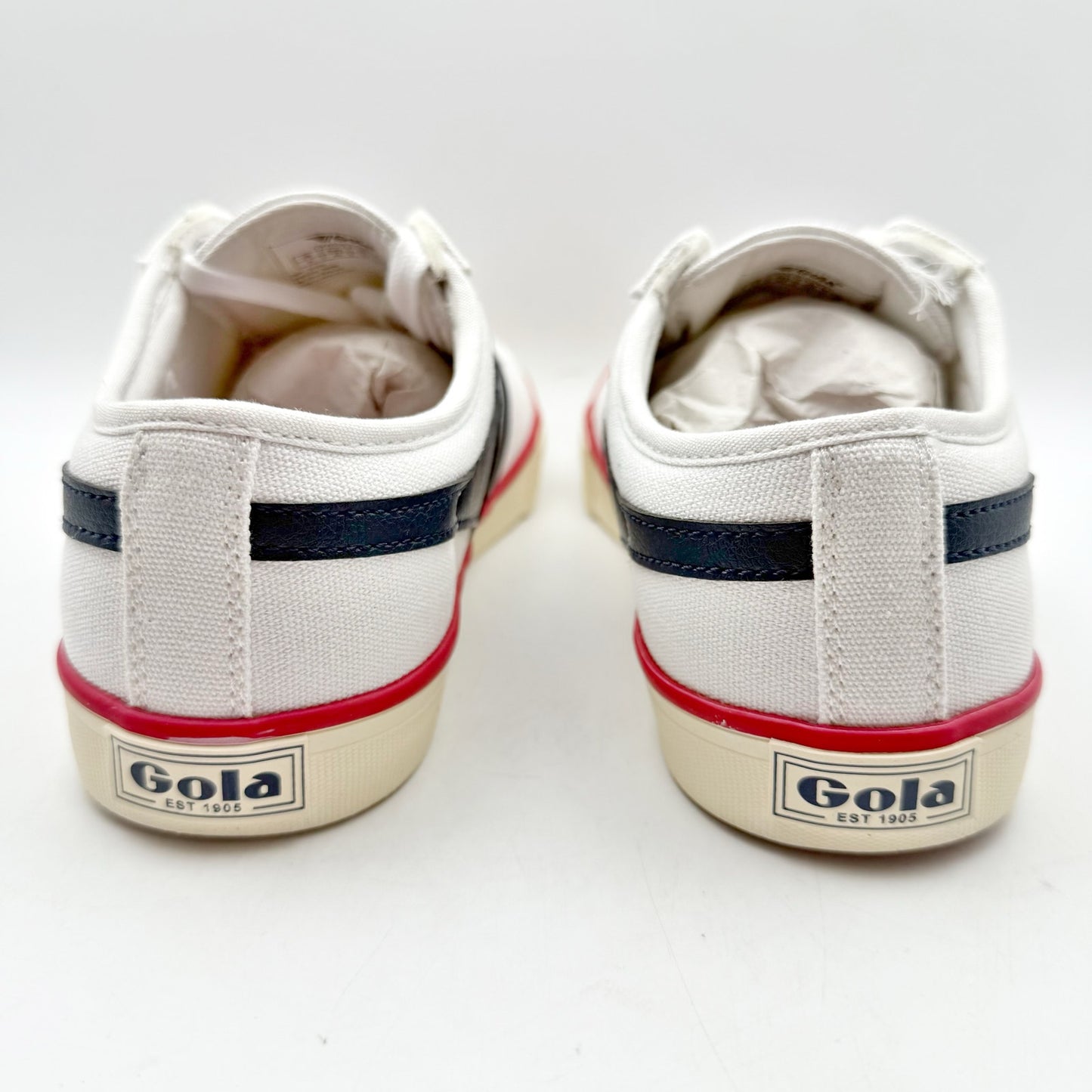 Gola Mens Comet Sneakers EU 43 US 10 White Navy Red Canvas NIB
