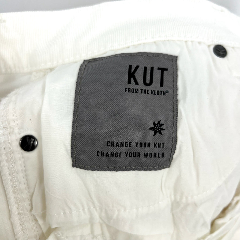 KUT FROM THE KLOTH Womens Karen Baby Bootcut Jeans Size 16 White Pearl Denim NWT