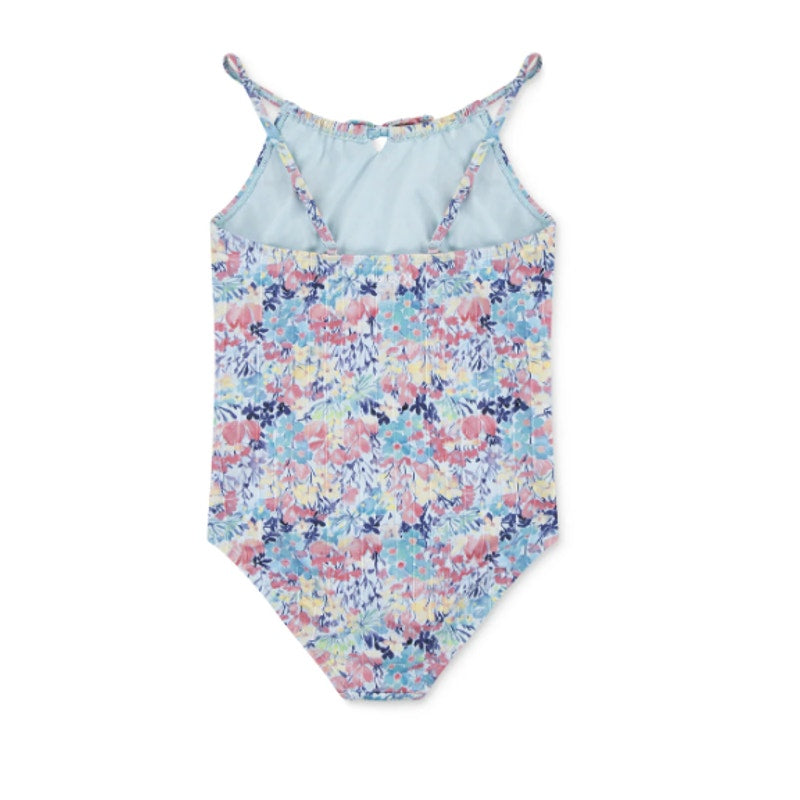 HURLEY Girls' Floral UPF Protection One Piece Swimsuit Size 14 Multicolor NWT