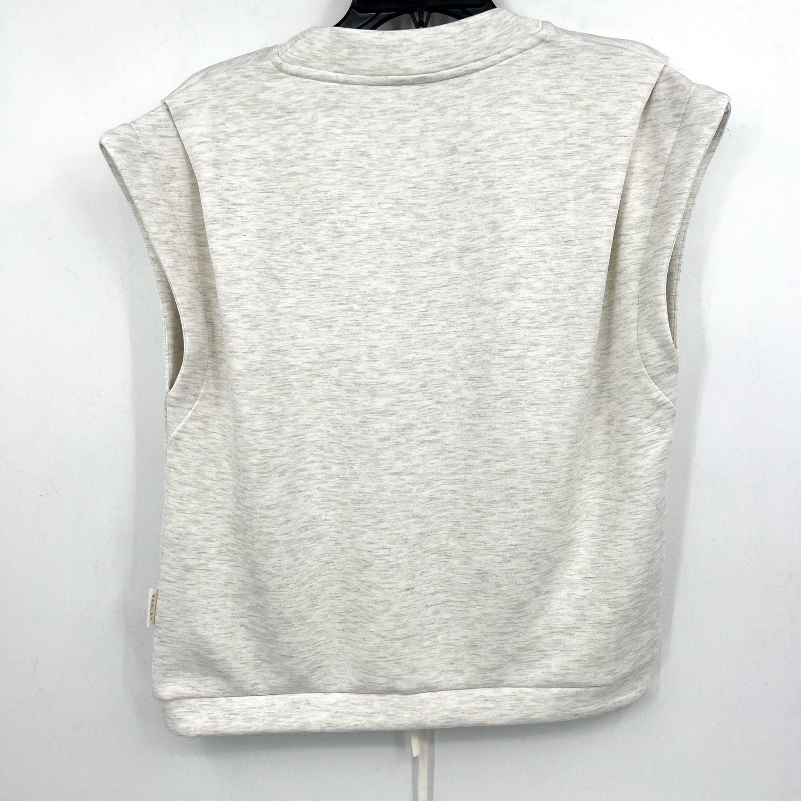VARLEY Women's Otis Sleeveless Sweatshirt Size XS Ivory Marl Crewneck NWT