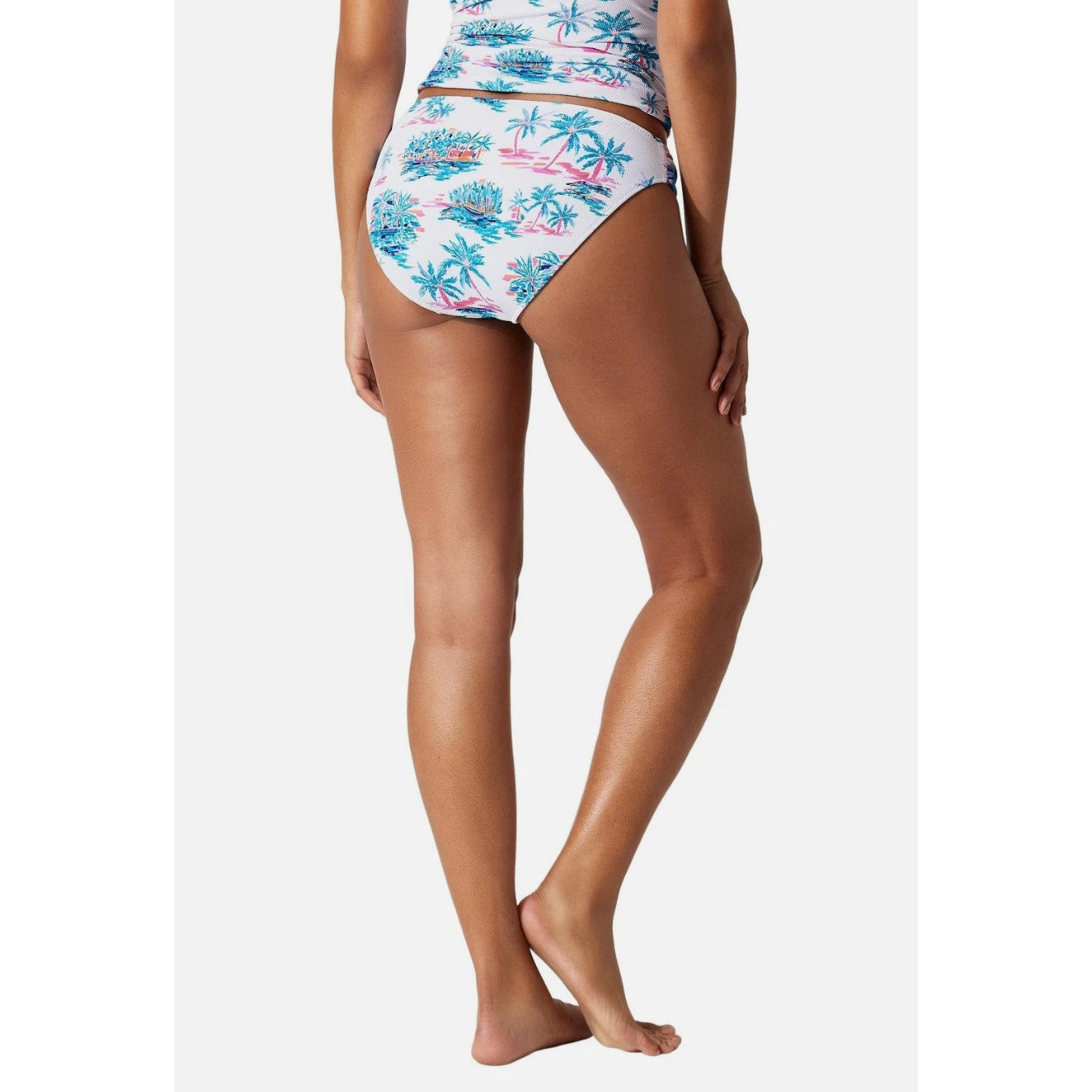 TOMMY BAHAMA Island Cays Tropical Rev Hipster Bikini Bottoms Large White NWT
