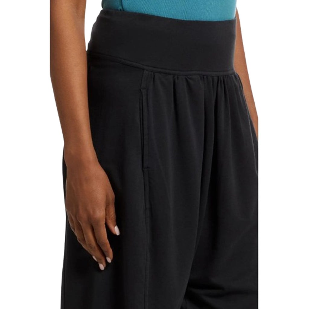 PRANA Mindful Movement Harem Pants Large Black Casual Ankle Pull On Knit NWT