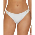 BECCA Women's Colette American Fit Bikini Bottom Small White Cheeky Coverage NWT