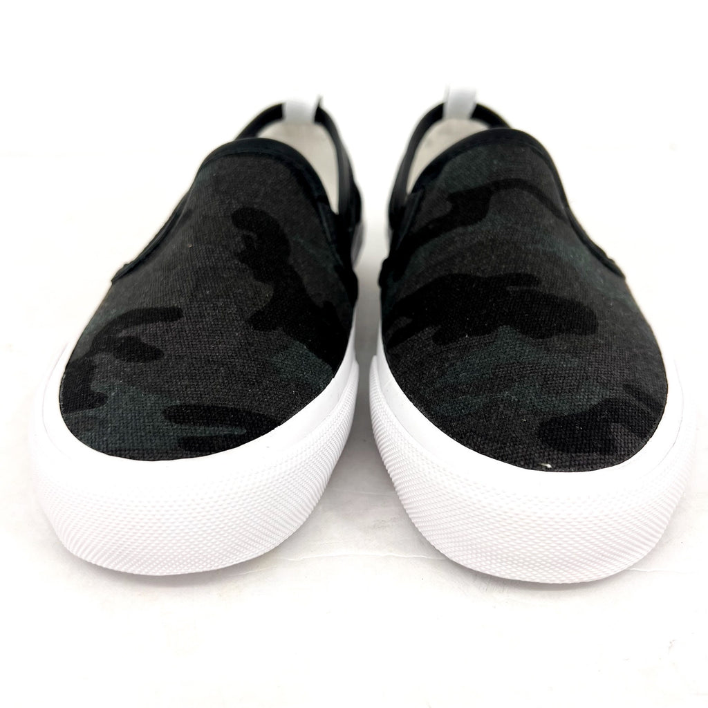OFFICIAL PROGRAM Mens 7.5 Womens 9 STU-80 Slip On Sneakers Black White Camo NWOB