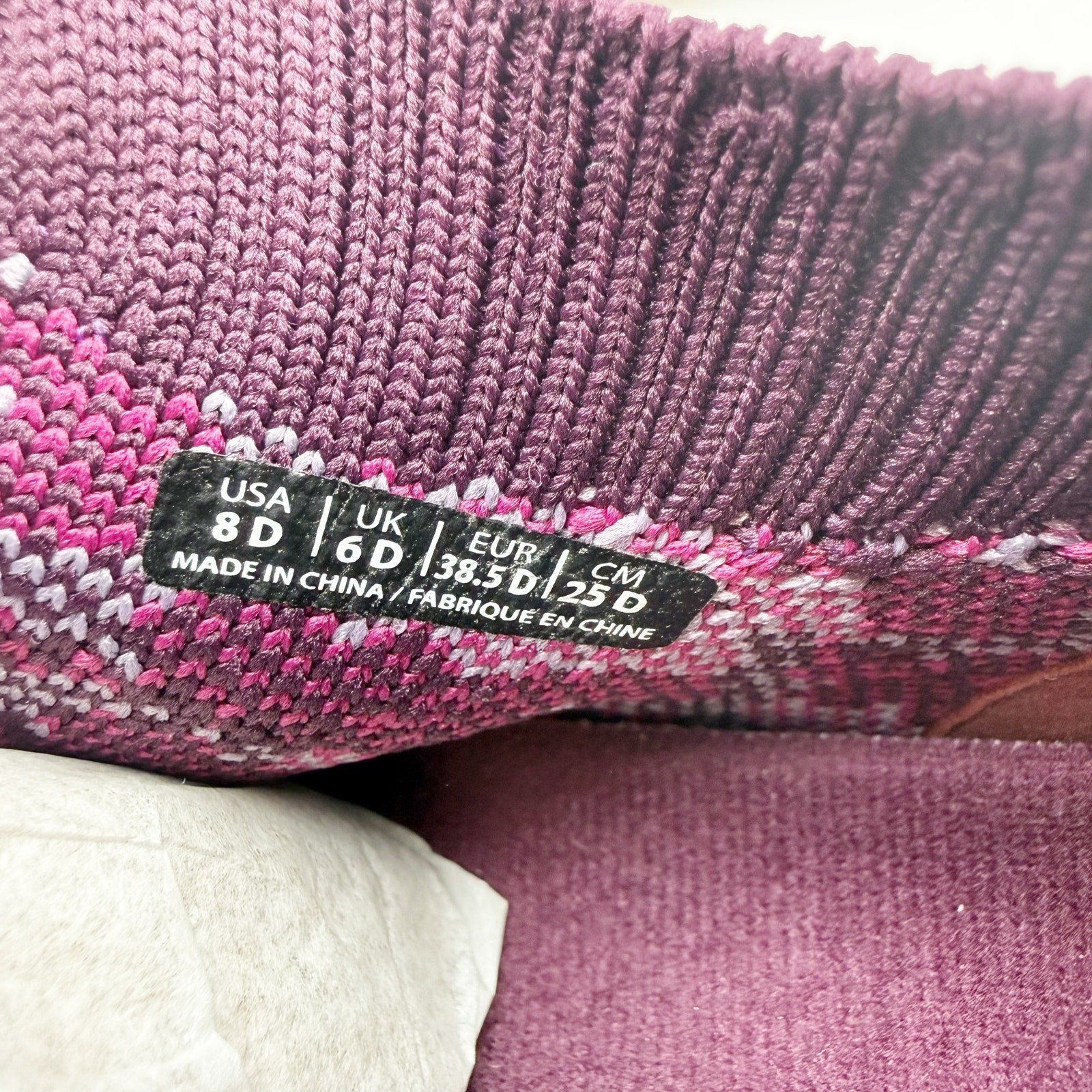 Spenco Womens Karma Stretch Sneakers US 8 Wide EU 38.5 Fuchsia Floral Purple NIB