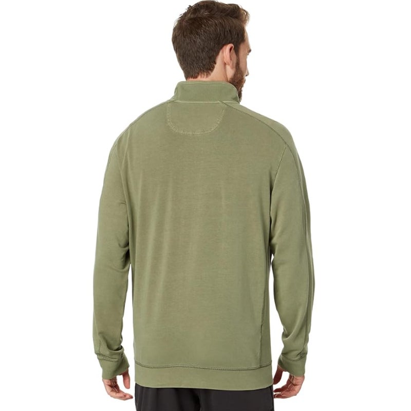 TOMMY BAHAMA Men's Ben And Terry Half Zip Sweatshirt XXL Green Tea Leaf NWT