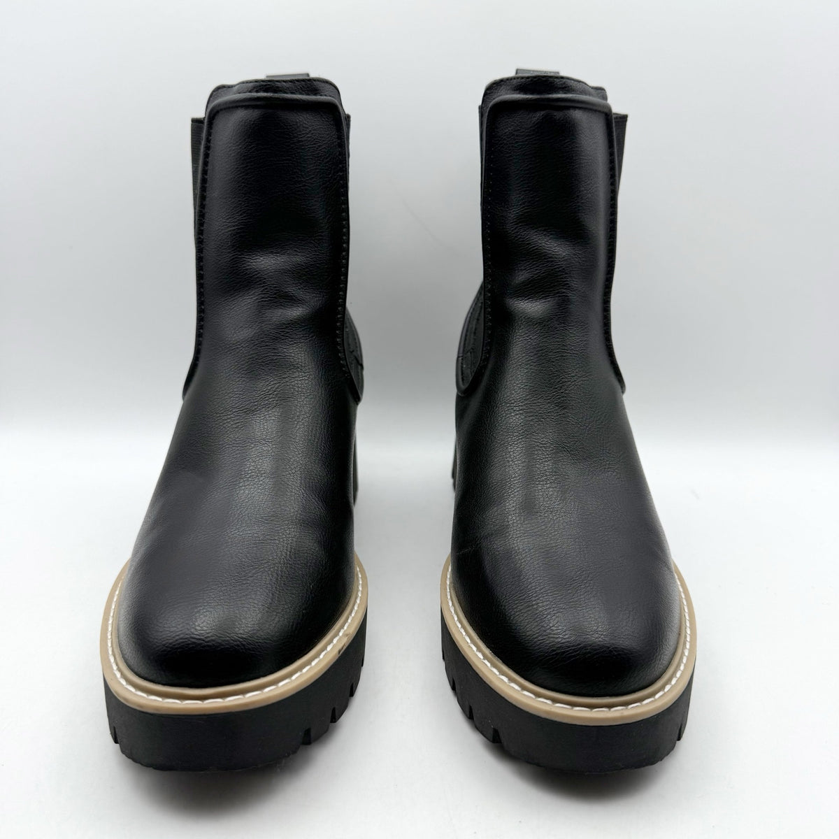 Mia Womens Noylynn Chelsea Boots Size 9 M EU 40 Black Vegan Leather NIB