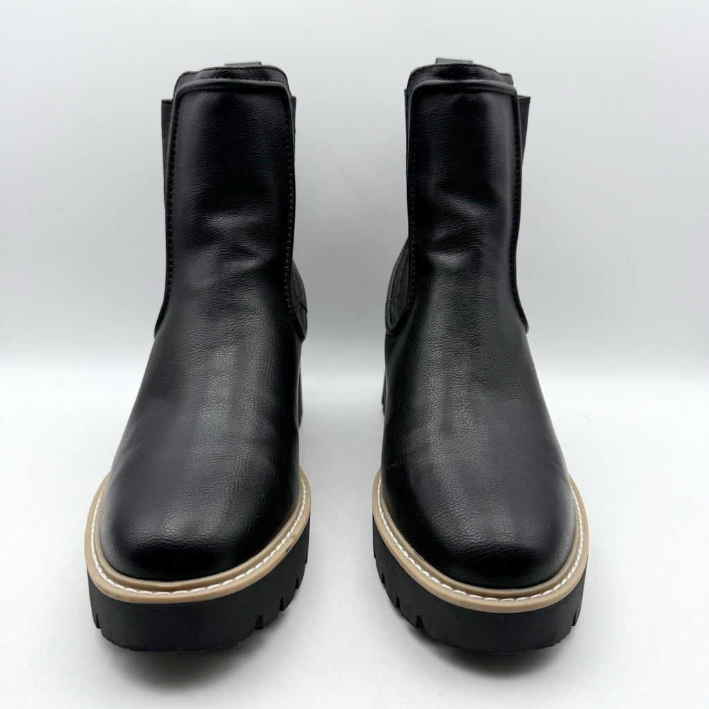 Mia Womens Noylynn Chelsea Boots US 9 M EU 40 Black Vegan Leather NIB