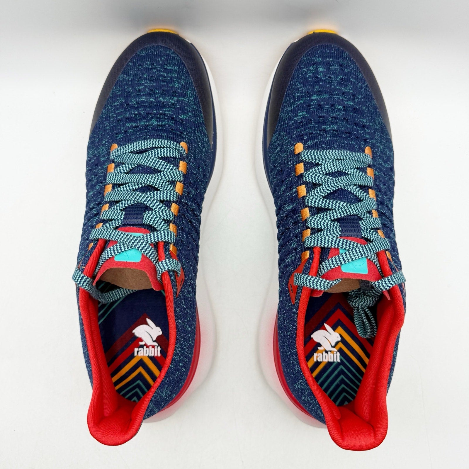 Rabbit Mens Dream Chaser Running Shoes US 9.5 Blue Red Athletic Sneakers NIB