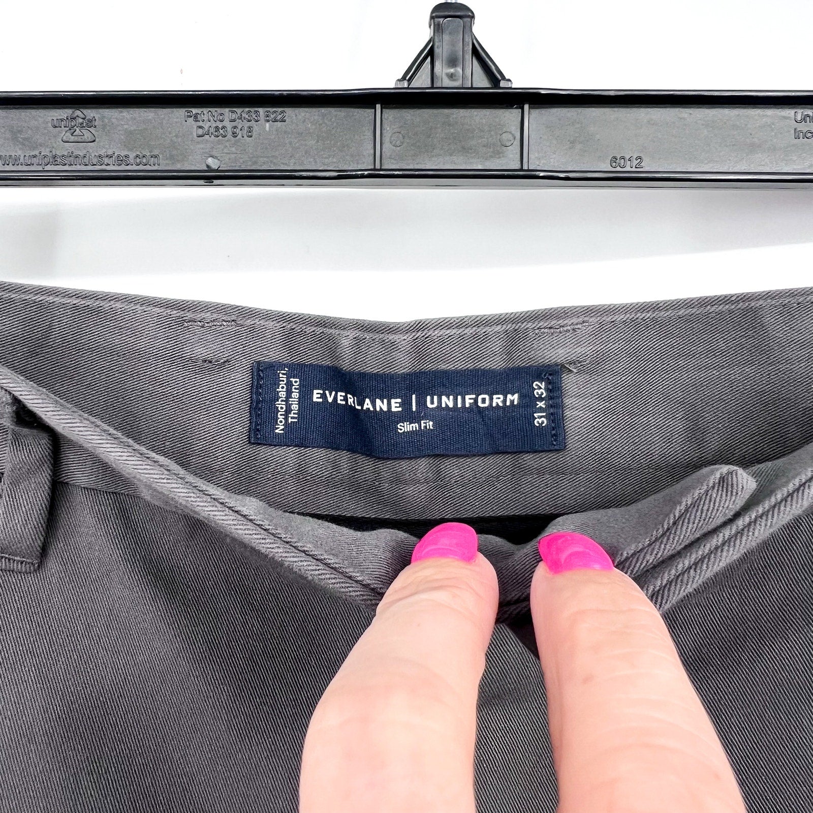 EVERLANE Men's The Performance Chino Pants 31x32 Slate Grey Uniform NWT