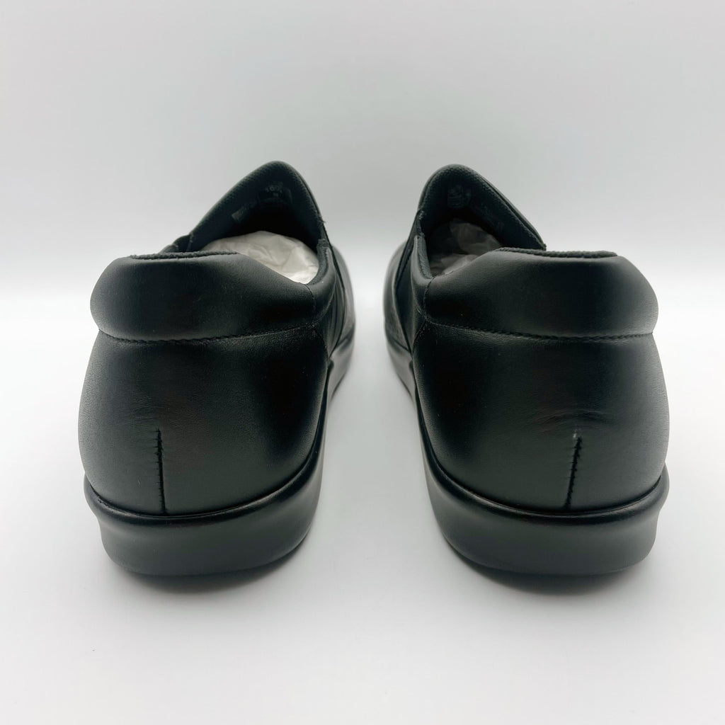 SAS Womens Viva Slip On Comfort Loafers Size 10.5 Black Leather Casual Shoes NIB