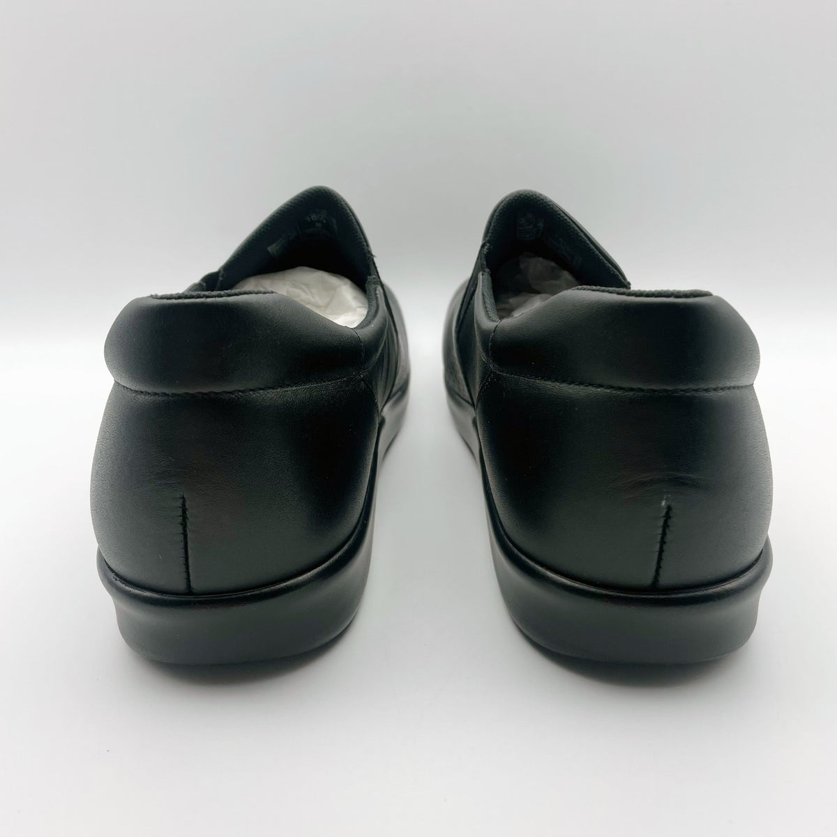 SAS Womens Viva Slip On Comfort Loafers Size 10.5 Black Leather Casual Shoes NIB