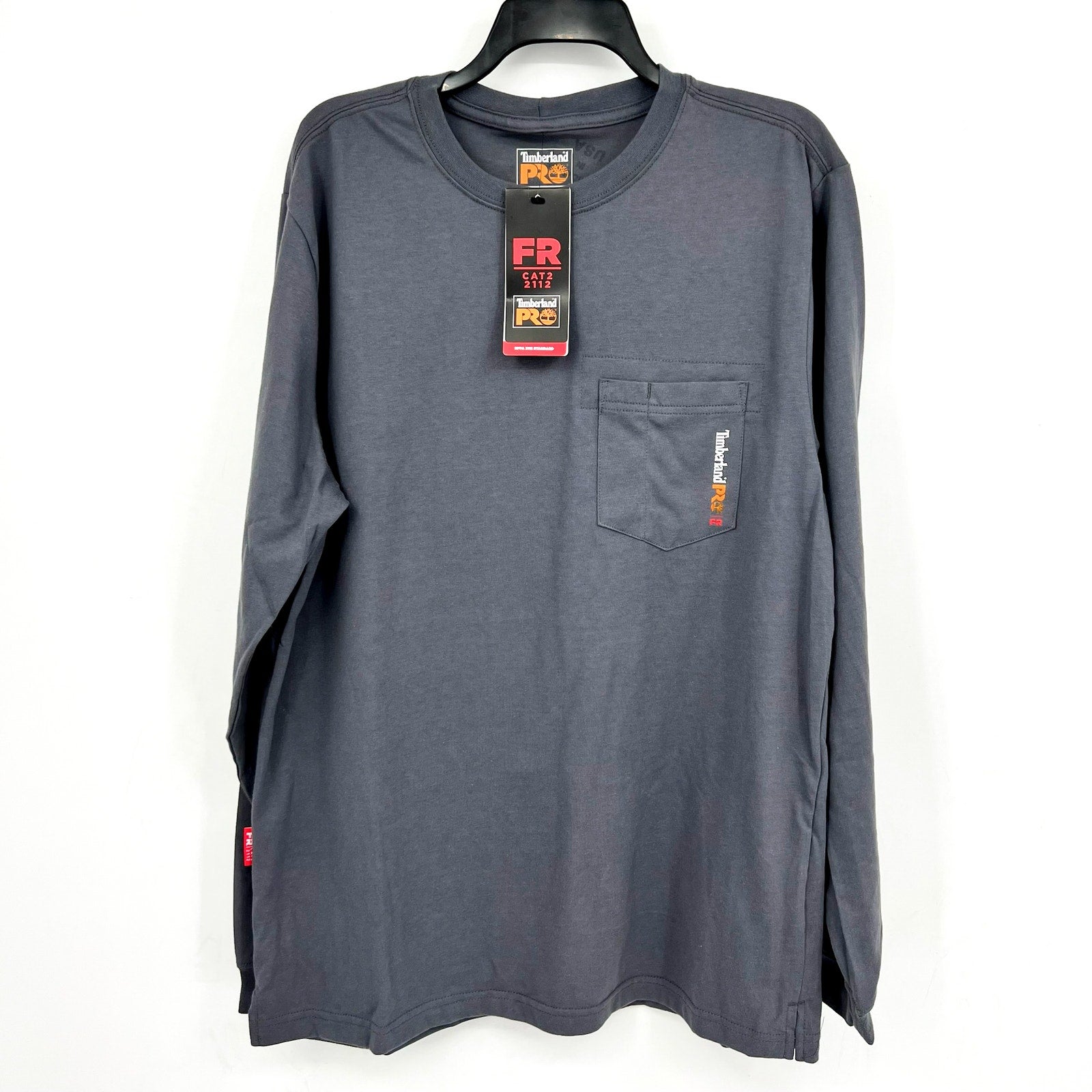 TIMBERLAND PRO Mens Cotton Core Flame-Resistant LS T-Shirt Large Gray NWT