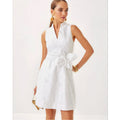 LILLY PULITZER Womens Tazie Fit & Flare Dress Size 8 Resort White Jacquard NWT