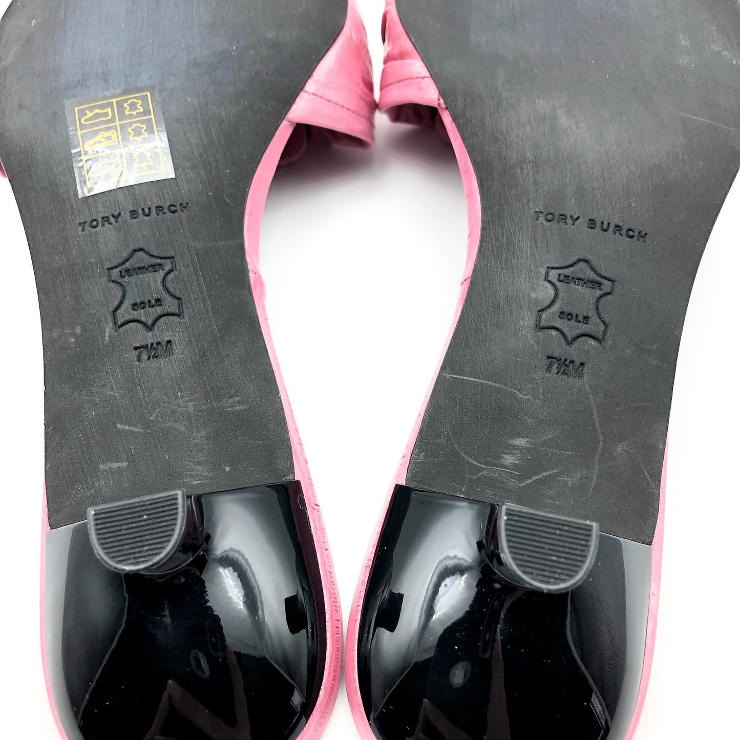 Tory Burch Womens 35mm Ruched Slide Sandals US 7.5 M Pink Bubblegum Leather NIB