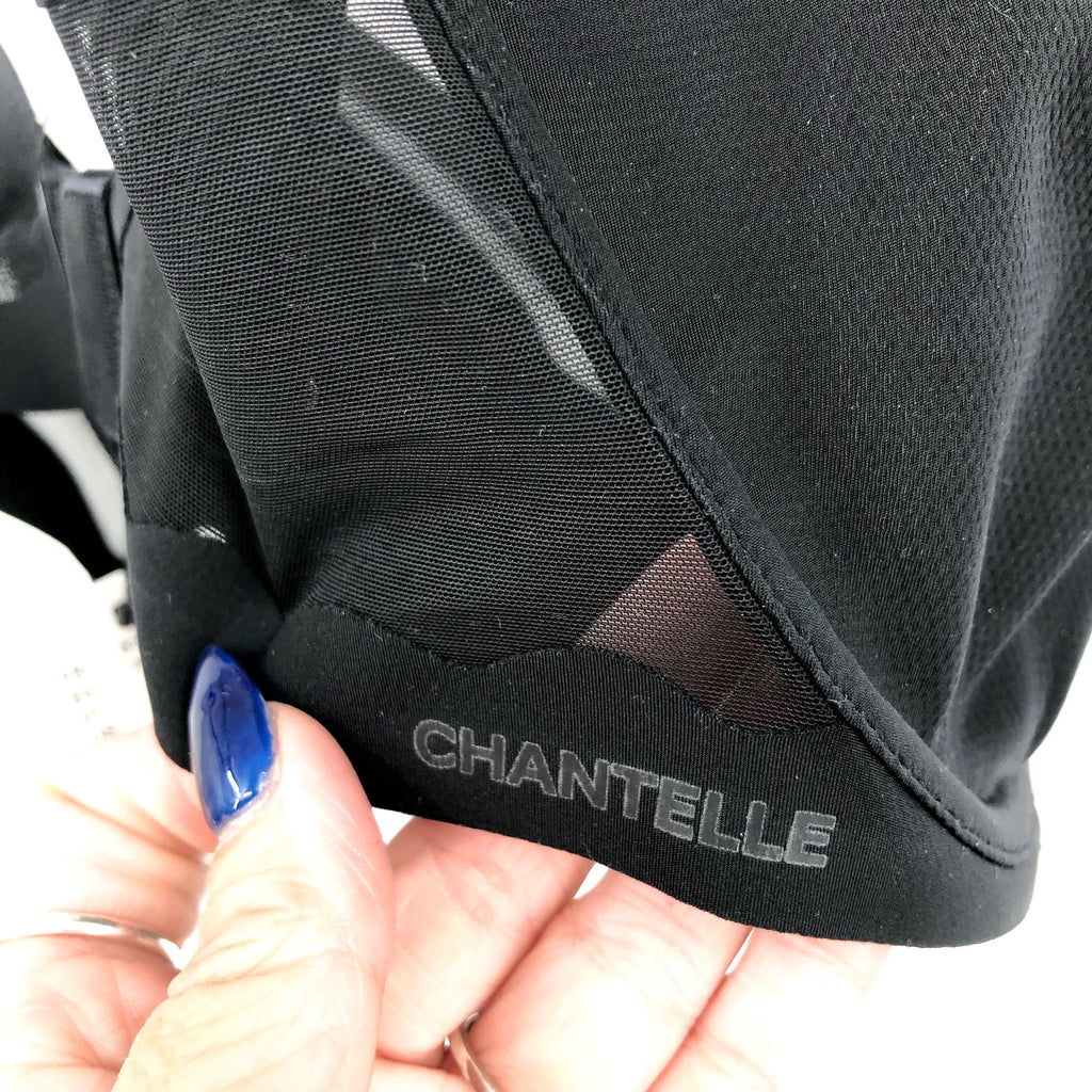CHANTELLE Women's Pure Light Underwire Unlined Bra Size 32DDD Black Seamless NWT