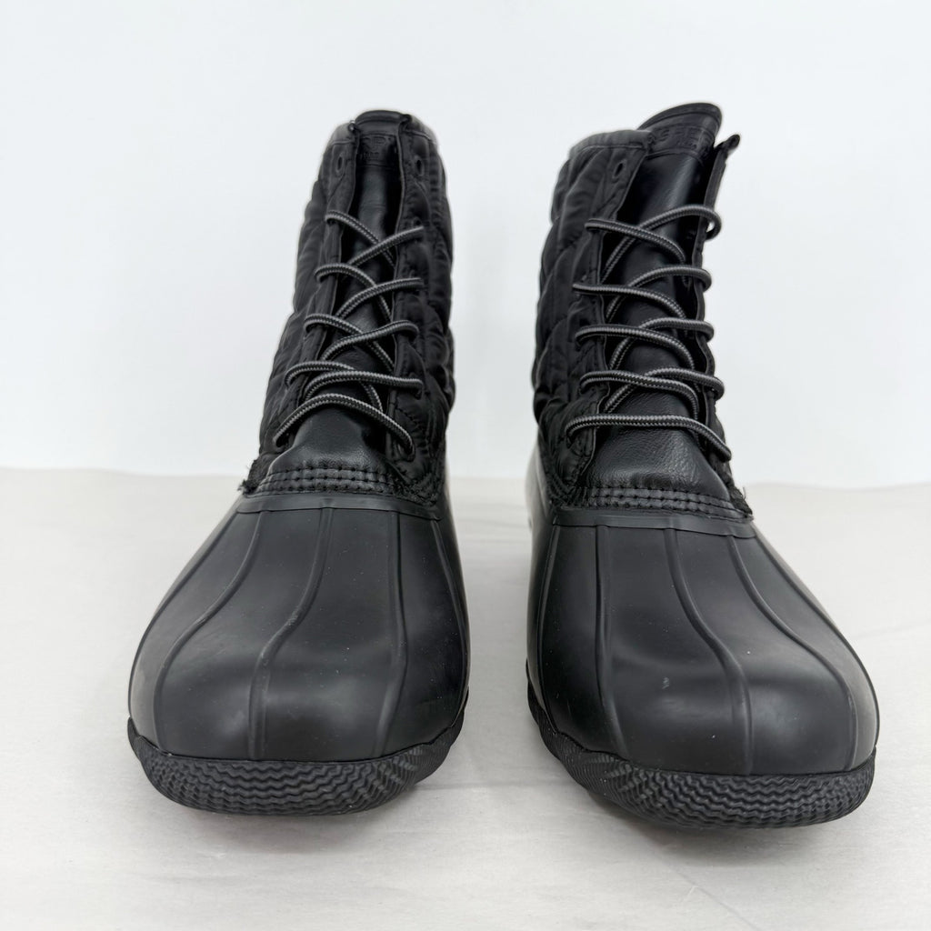 SPERRY Mens Saltwater Quilted Duck Rain Boots US 12 Black Water Resistant NWOB