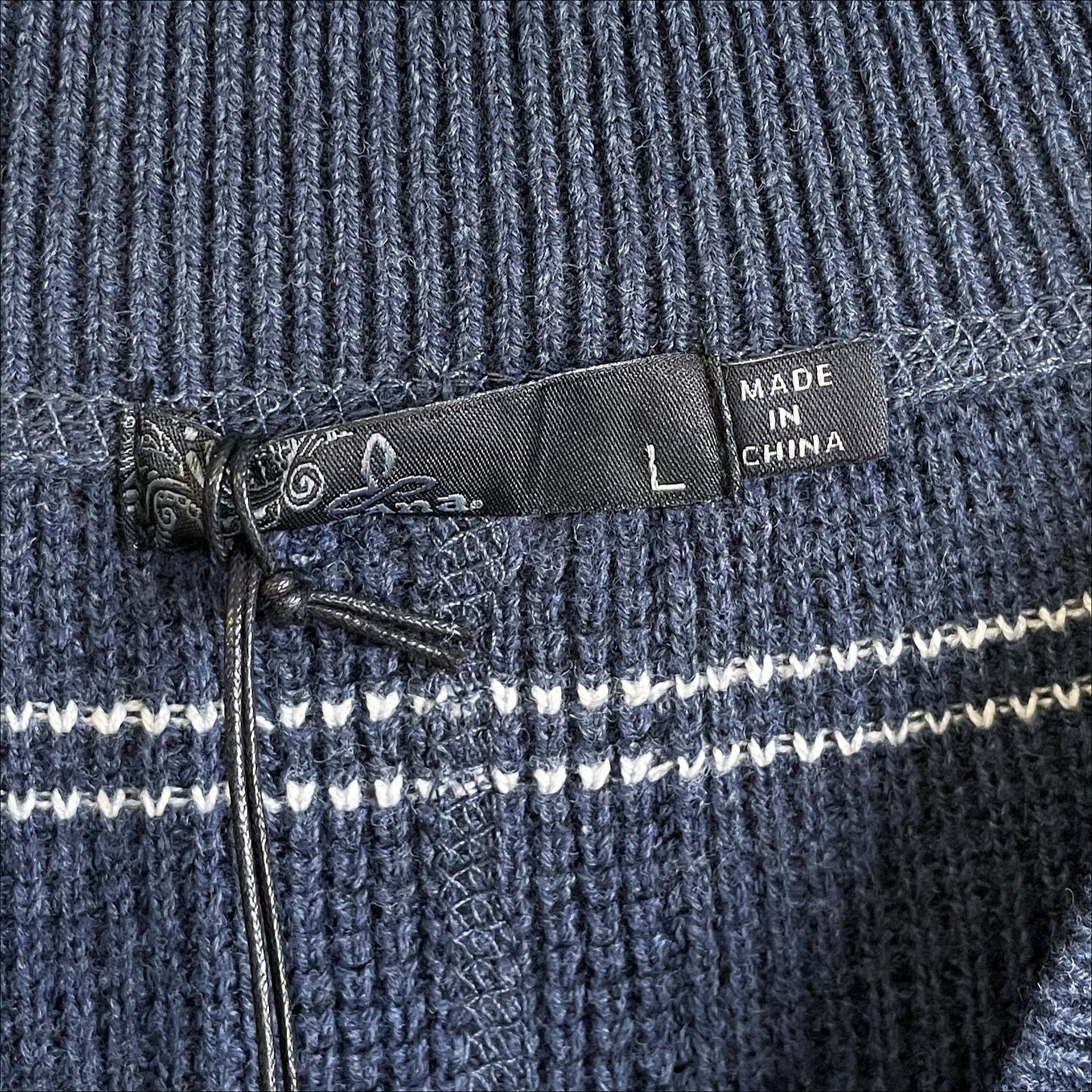 prAna Womens Milani Henley Dress Large Nautical Stripe Blue Waffle Knit NWT