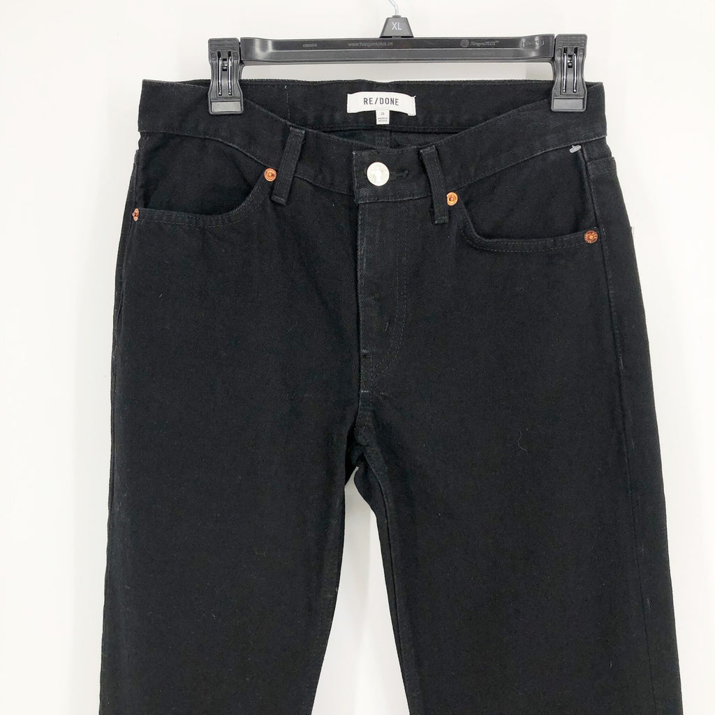 RE/DONE Womens Originals 70's Low Rise Bell Bottom Jeans Size 26 US 2 Black NWOT