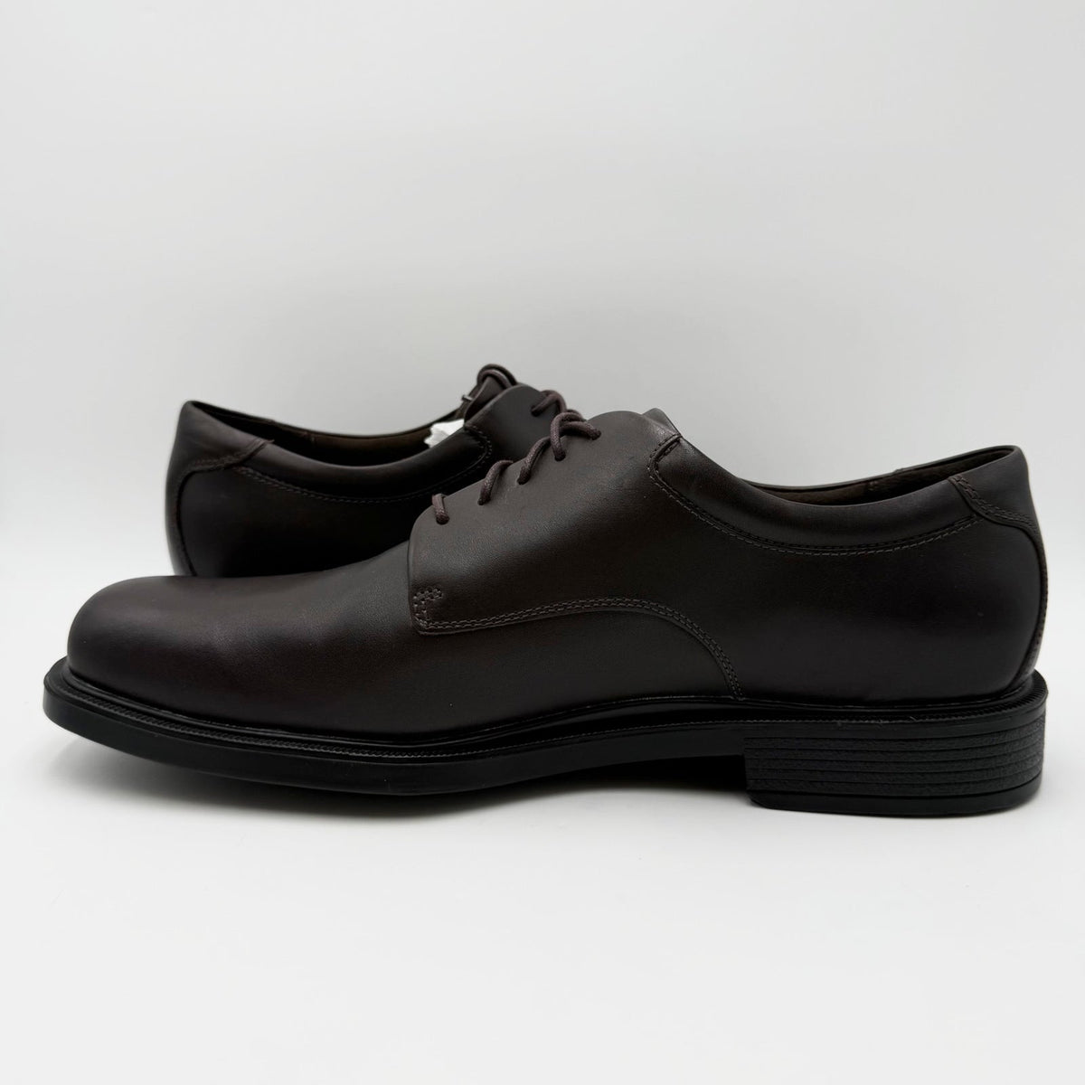 Rockport Mens Margin Plain Toe Oxfords Size 14 EU 49 Chocolate Brown NWOB