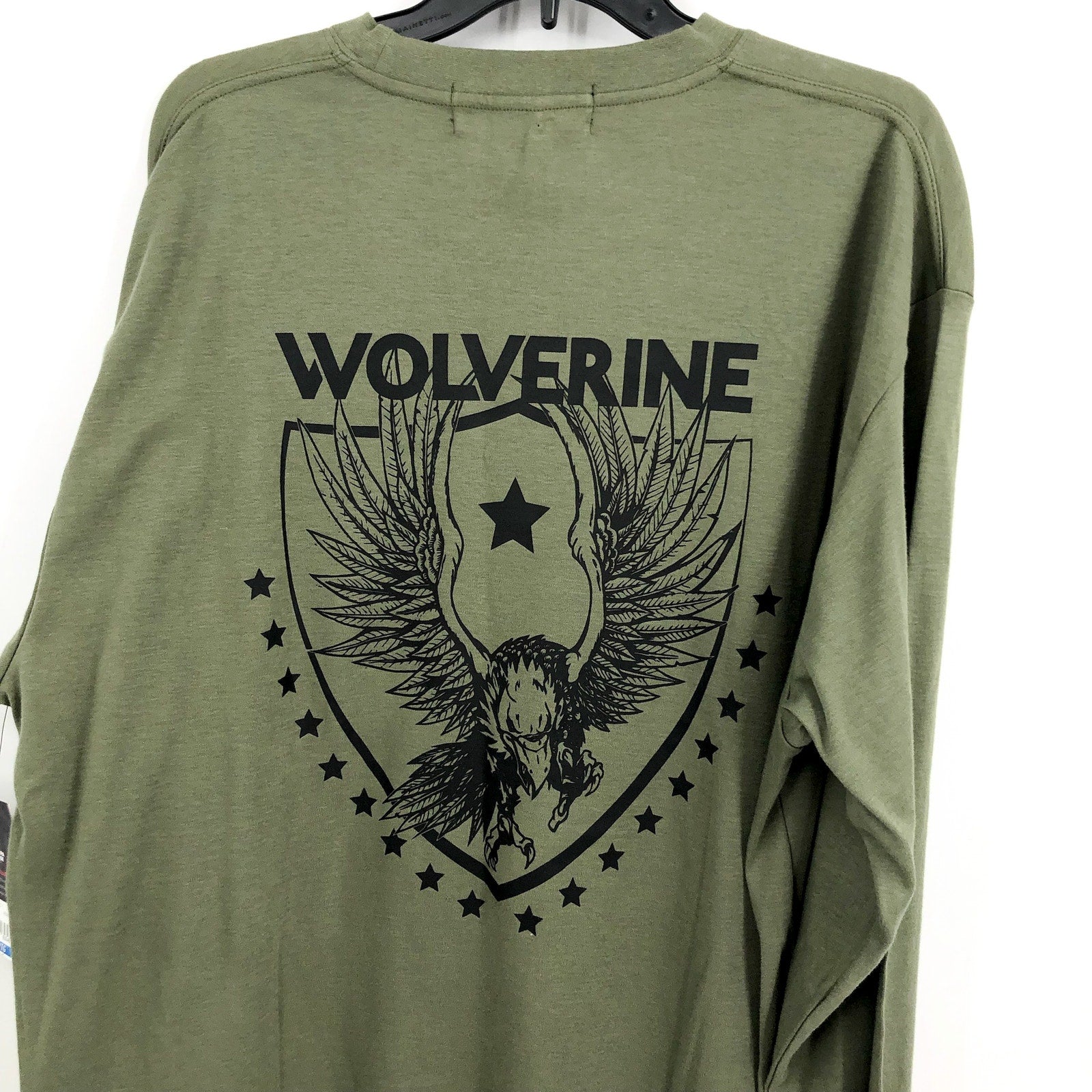 WOLVERINE Mens FireZerO Long Sleeve Tshirt XXL Green Flame Resistant Eagle NWT